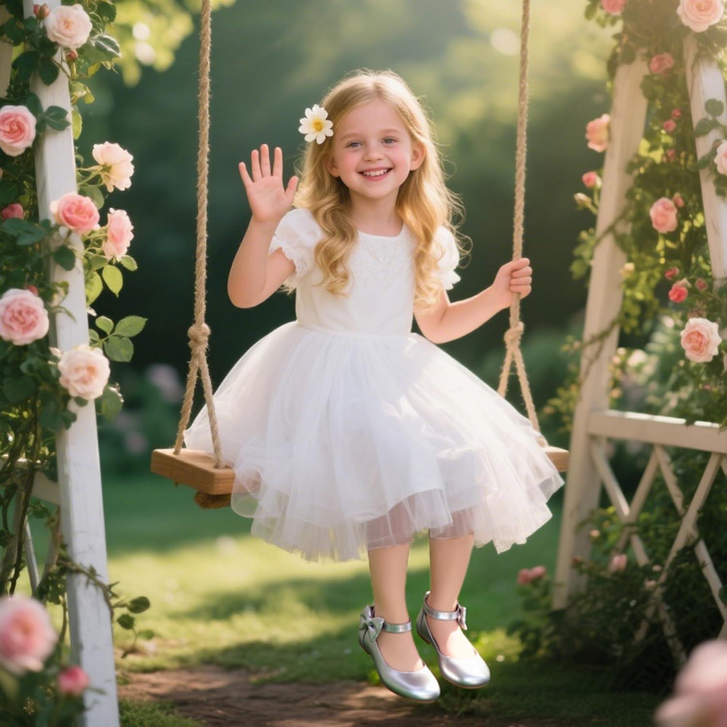 imageKiderence Toddler Girls Dress Shoes Little Kids Mary Janes Ballet Flats ToddlerCk325 Silver