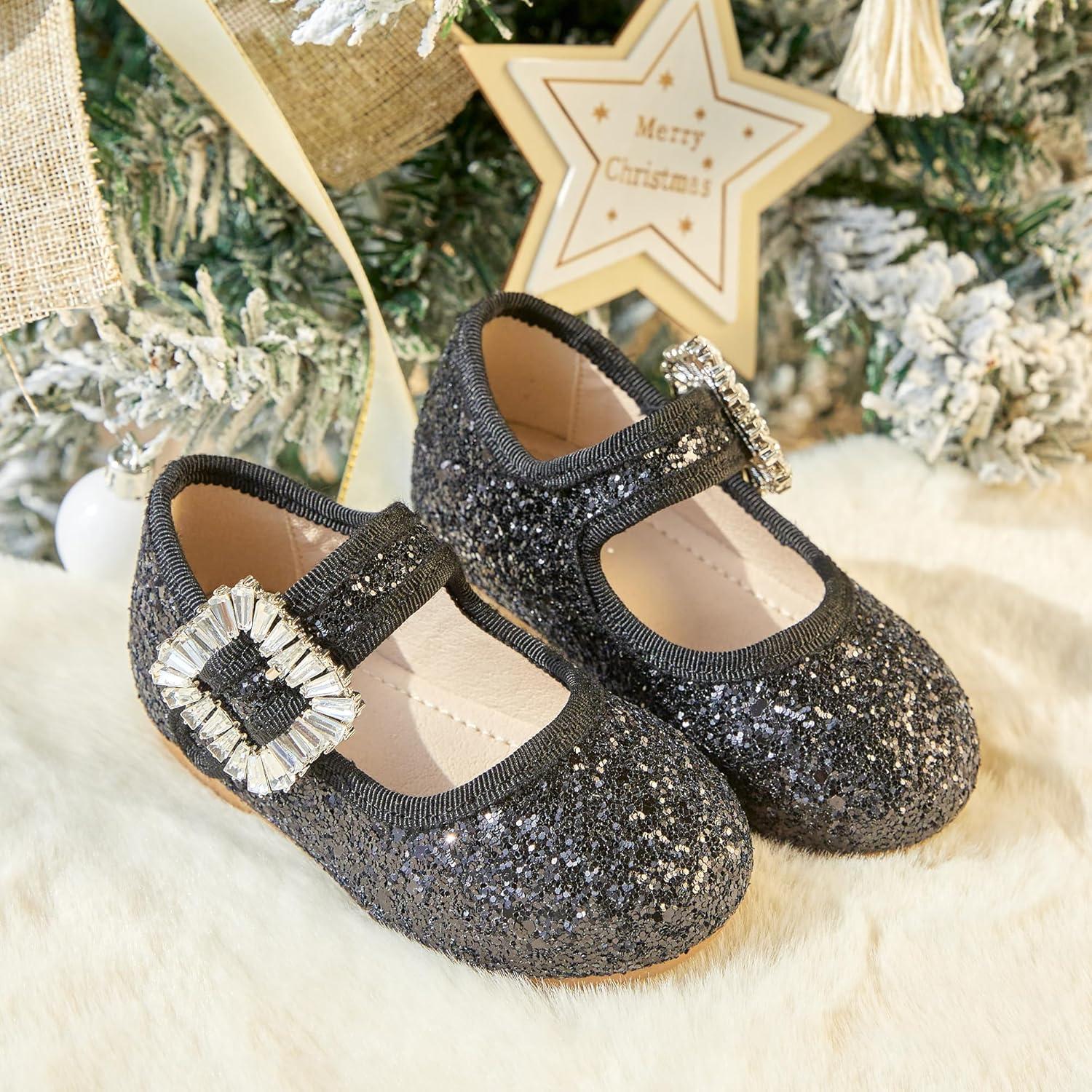 imageKiderence Toddler Girls Dress Shoes Little Kids Mary Janes Ballet Flats ToddlerCk328 Black