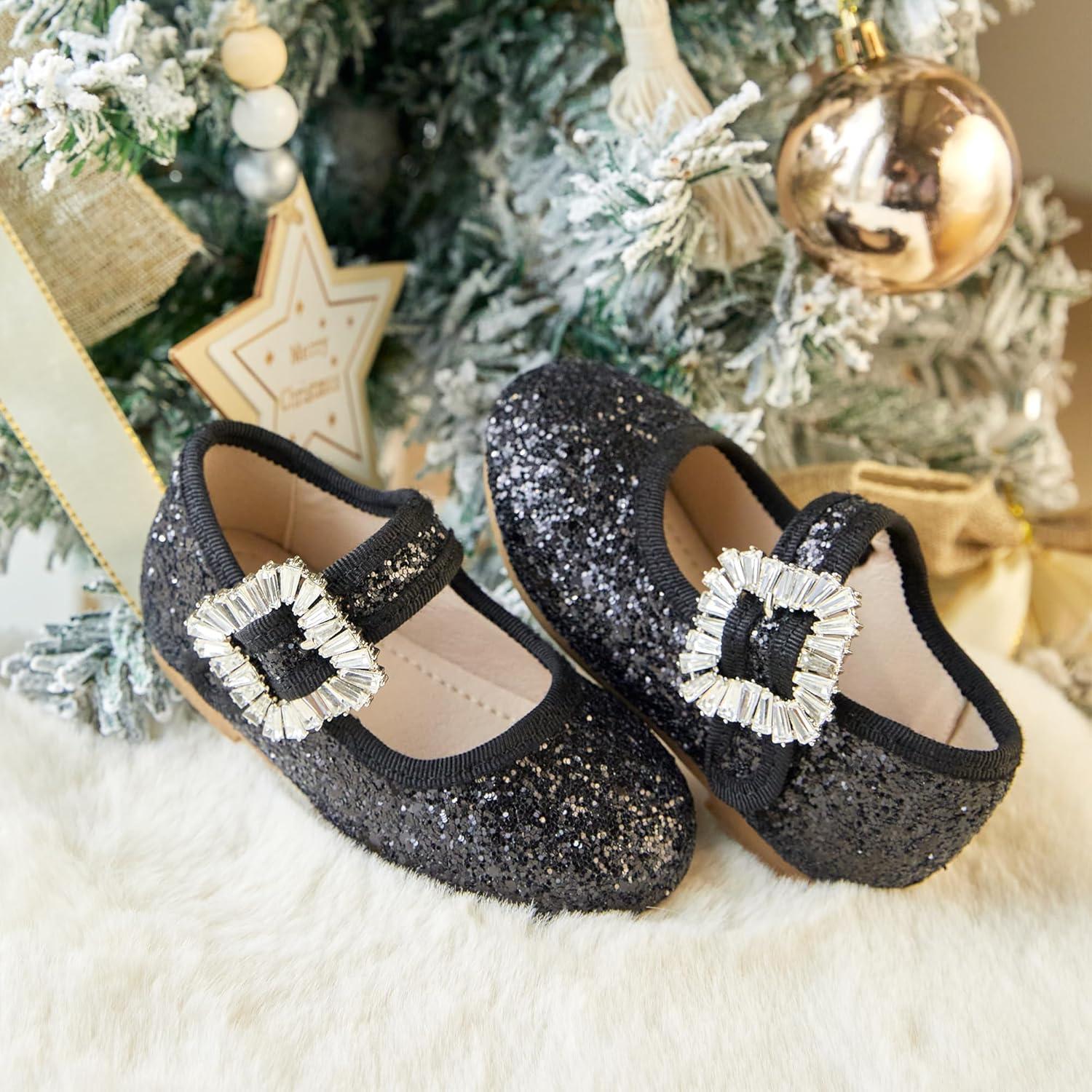 imageKiderence Toddler Girls Dress Shoes Little Kids Mary Janes Ballet Flats ToddlerCk328 Black