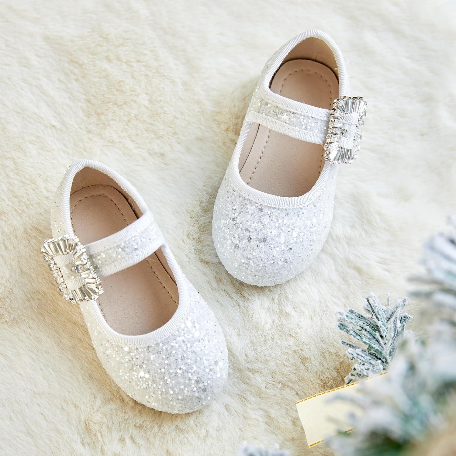 imageKiderence Toddler Girls Dress Shoes Little Kids Mary Janes Ballet Flats ToddlerCk328 White