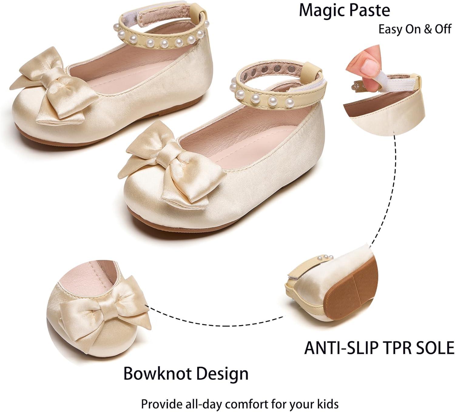 imageKiderence Toddler Girls Dress Shoes Little Kids Mary Janes Ballet Flats ToddlerCk350 Yellow