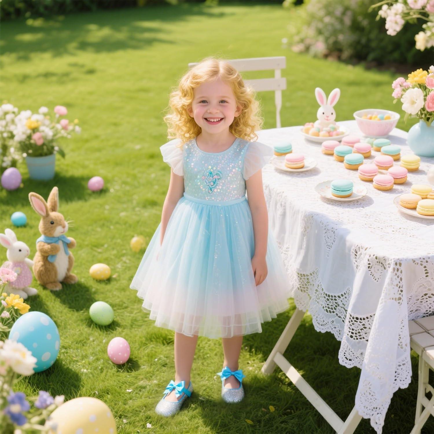 imageKiderence Toddler Girls Dress Shoes Little Kids Mary Janes Ballet Flats ToddlerCk353 Blue