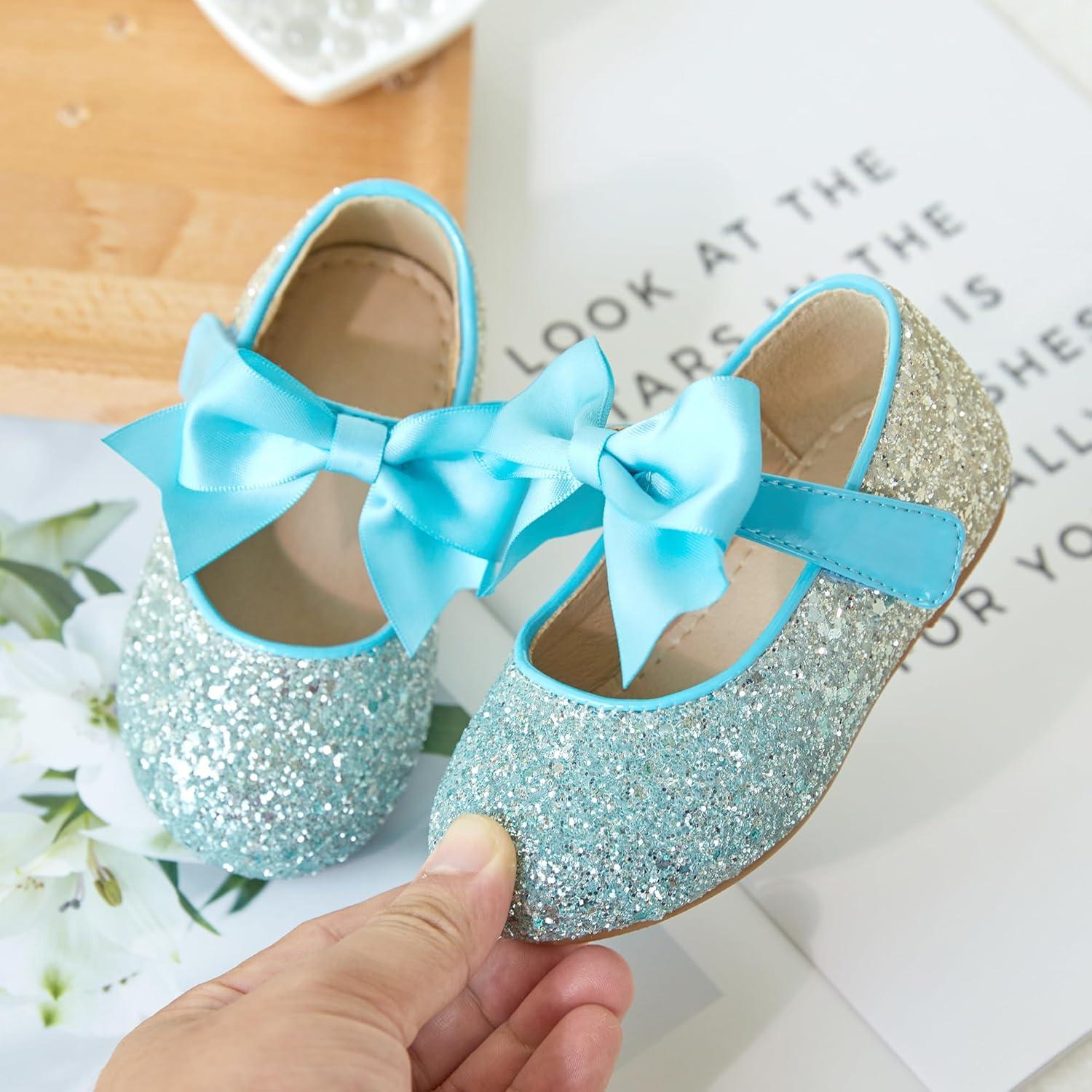 imageKiderence Toddler Girls Dress Shoes Little Kids Mary Janes Ballet Flats ToddlerCk353 Blue