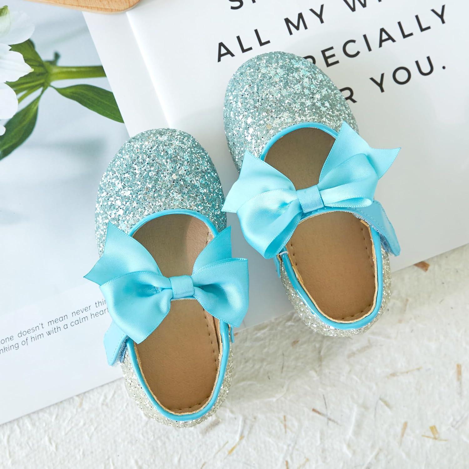 imageKiderence Toddler Girls Dress Shoes Little Kids Mary Janes Ballet Flats ToddlerCk353 Blue