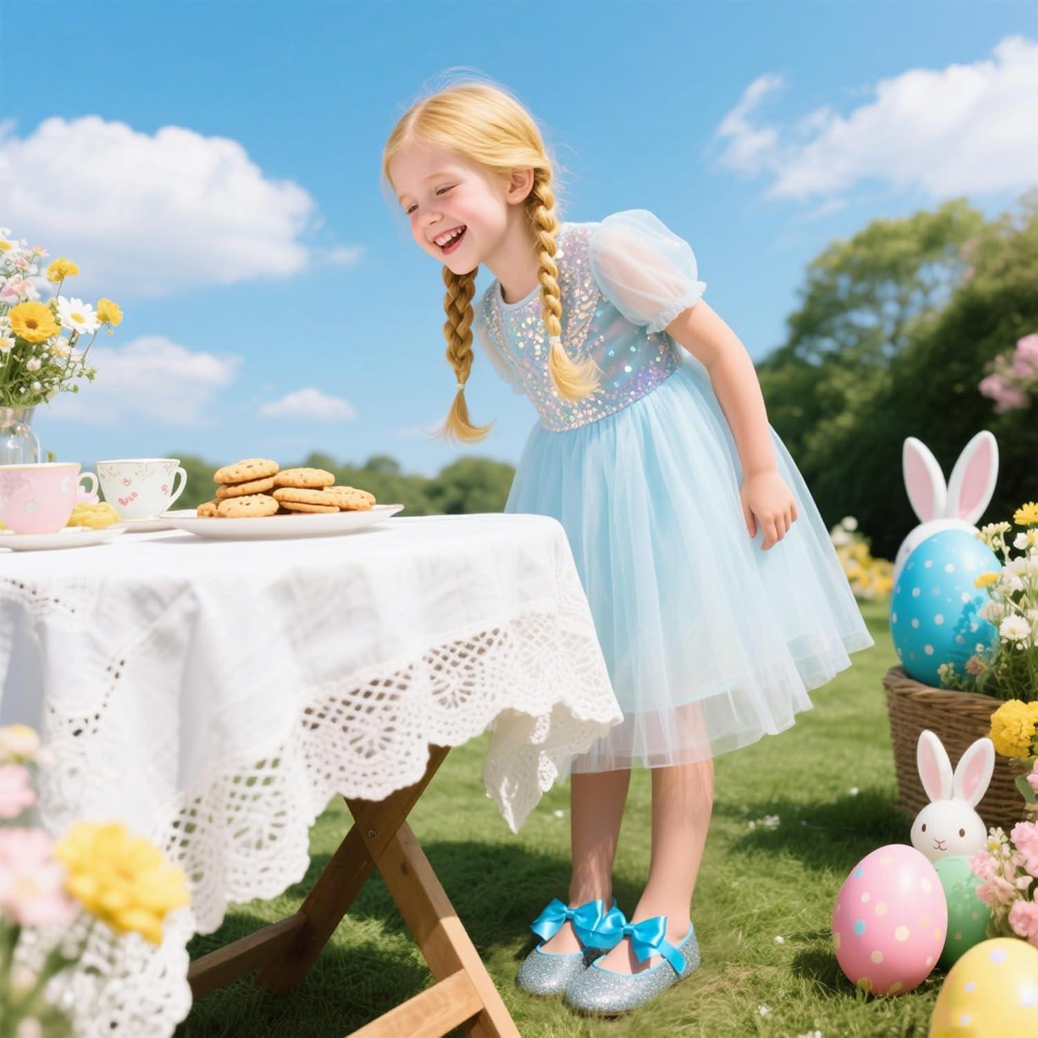 imageKiderence Toddler Girls Dress Shoes Little Kids Mary Janes Ballet Flats ToddlerCk353 Blue