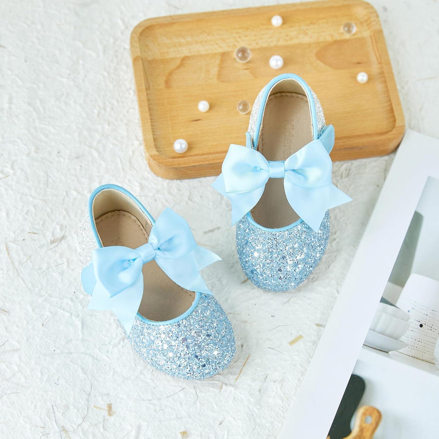 imageKiderence Toddler Girls Dress Shoes Little Kids Mary Janes Ballet Flats ToddlerCk353 Ocean Blue