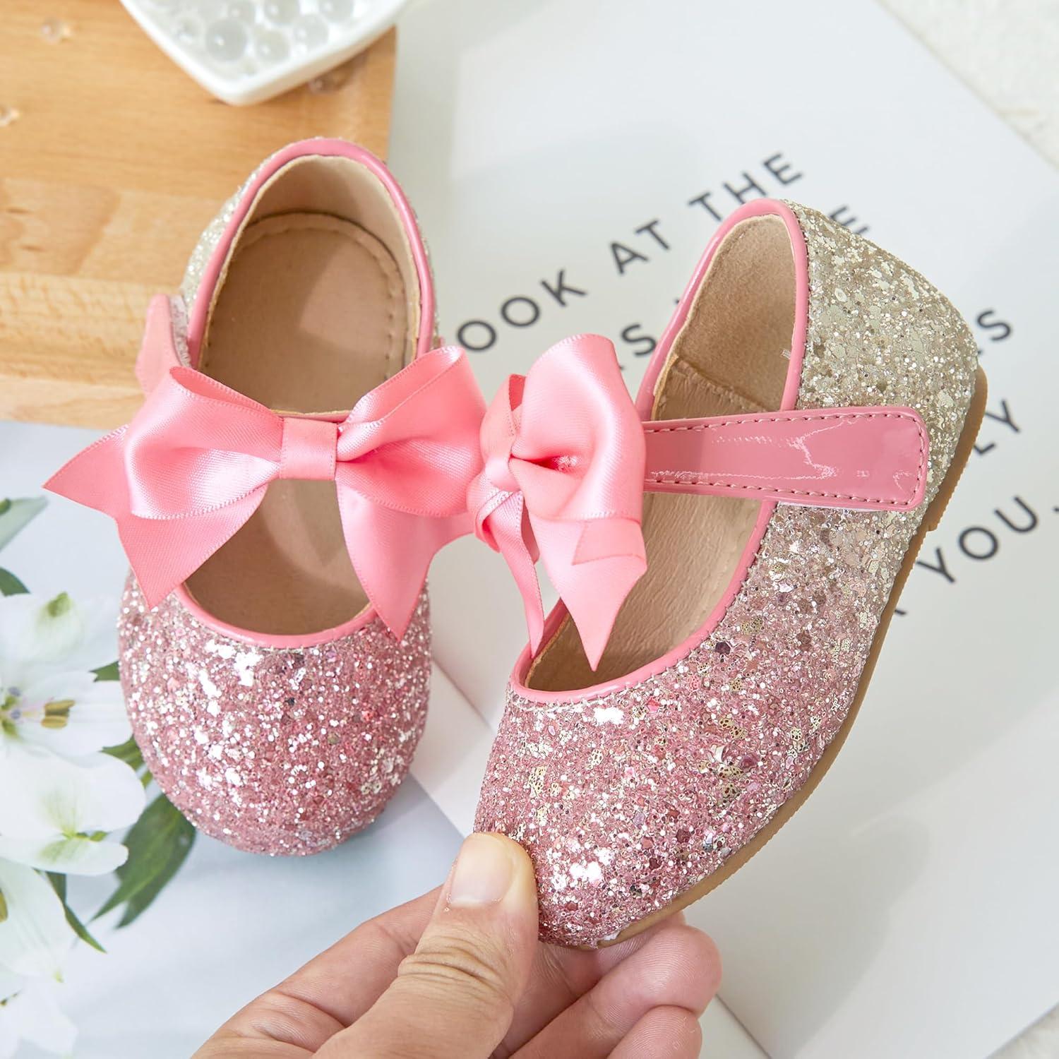 imageKiderence Toddler Girls Dress Shoes Little Kids Mary Janes Ballet Flats ToddlerCk353 Pink