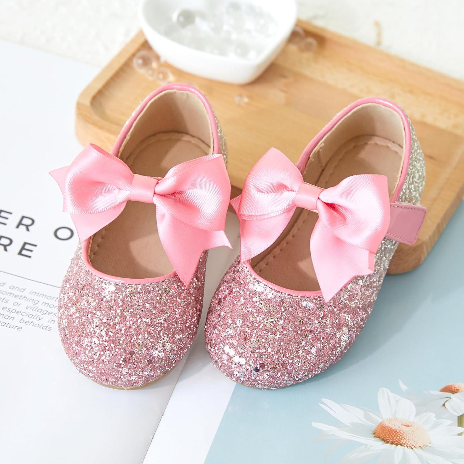 imageKiderence Toddler Girls Dress Shoes Little Kids Mary Janes Ballet Flats ToddlerCk353 Pink