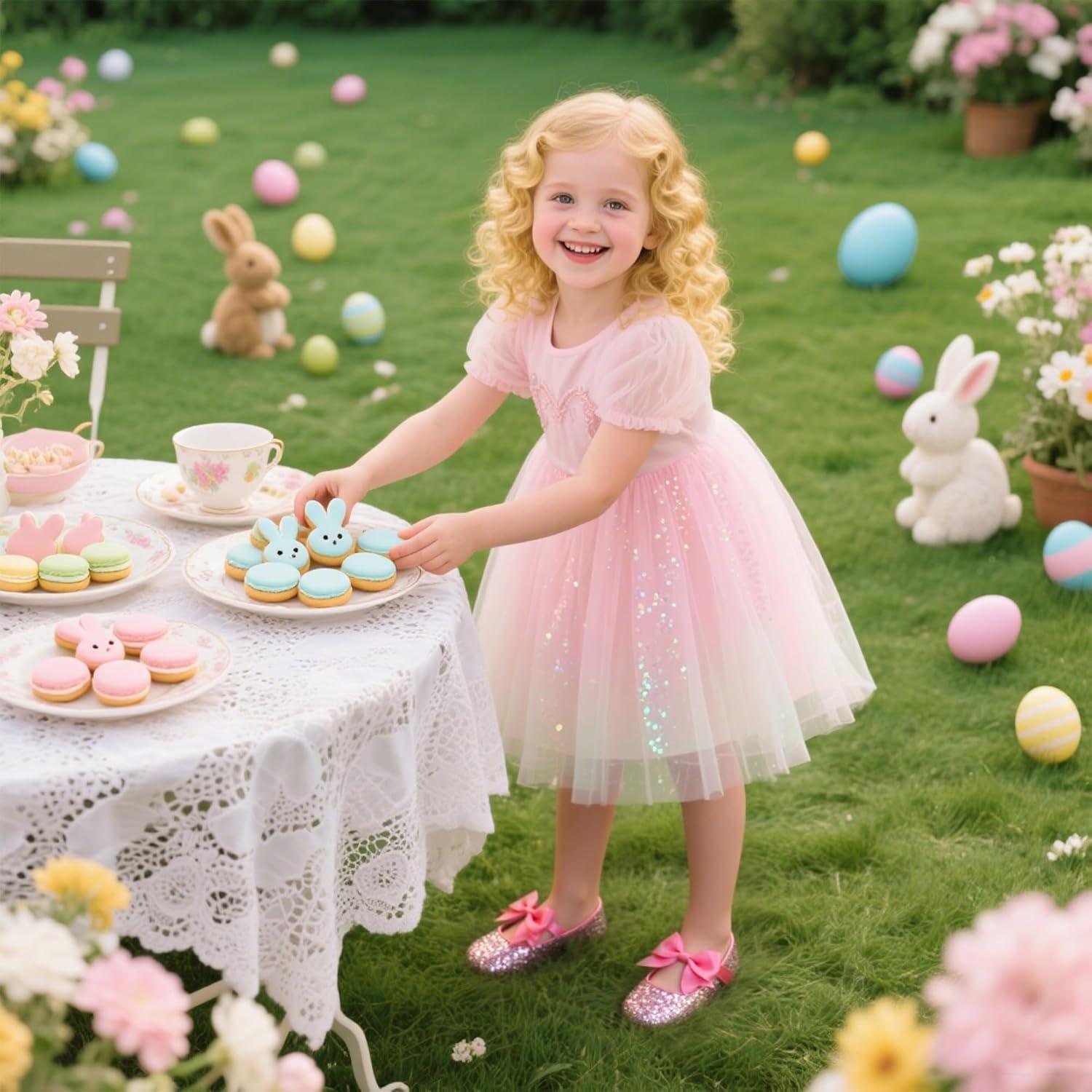 imageKiderence Toddler Girls Dress Shoes Little Kids Mary Janes Ballet Flats ToddlerCk353 Pink