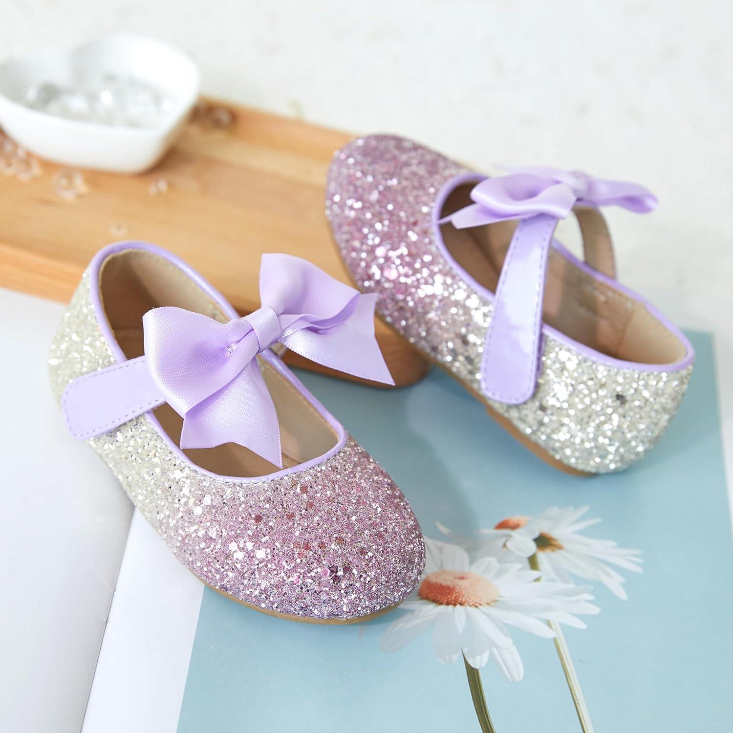 imageKiderence Toddler Girls Dress Shoes Little Kids Mary Janes Ballet Flats ToddlerCk353 Purple
