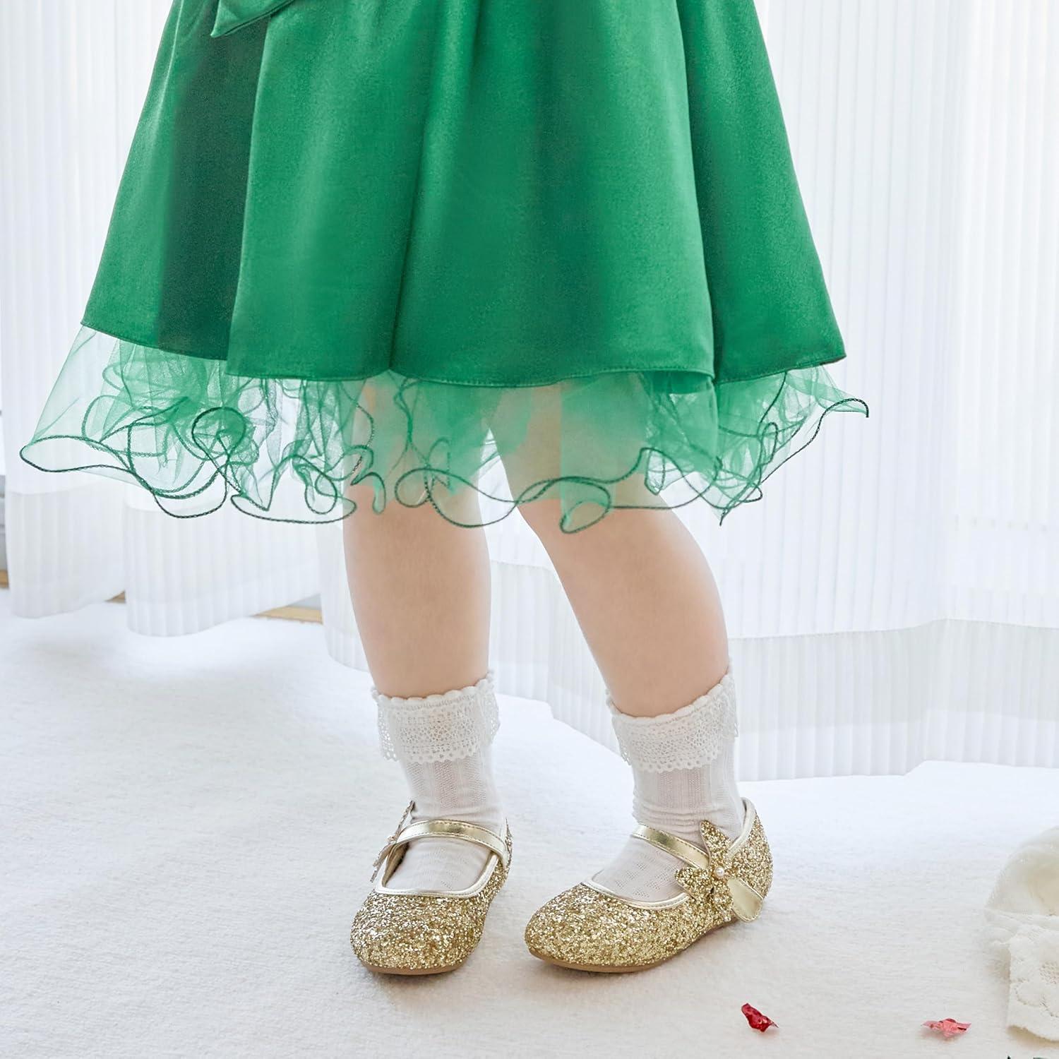 imageKiderence Toddler Girls Dress Shoes Little Kids Mary Janes Ballet Flats ToddlerCk511 Gold