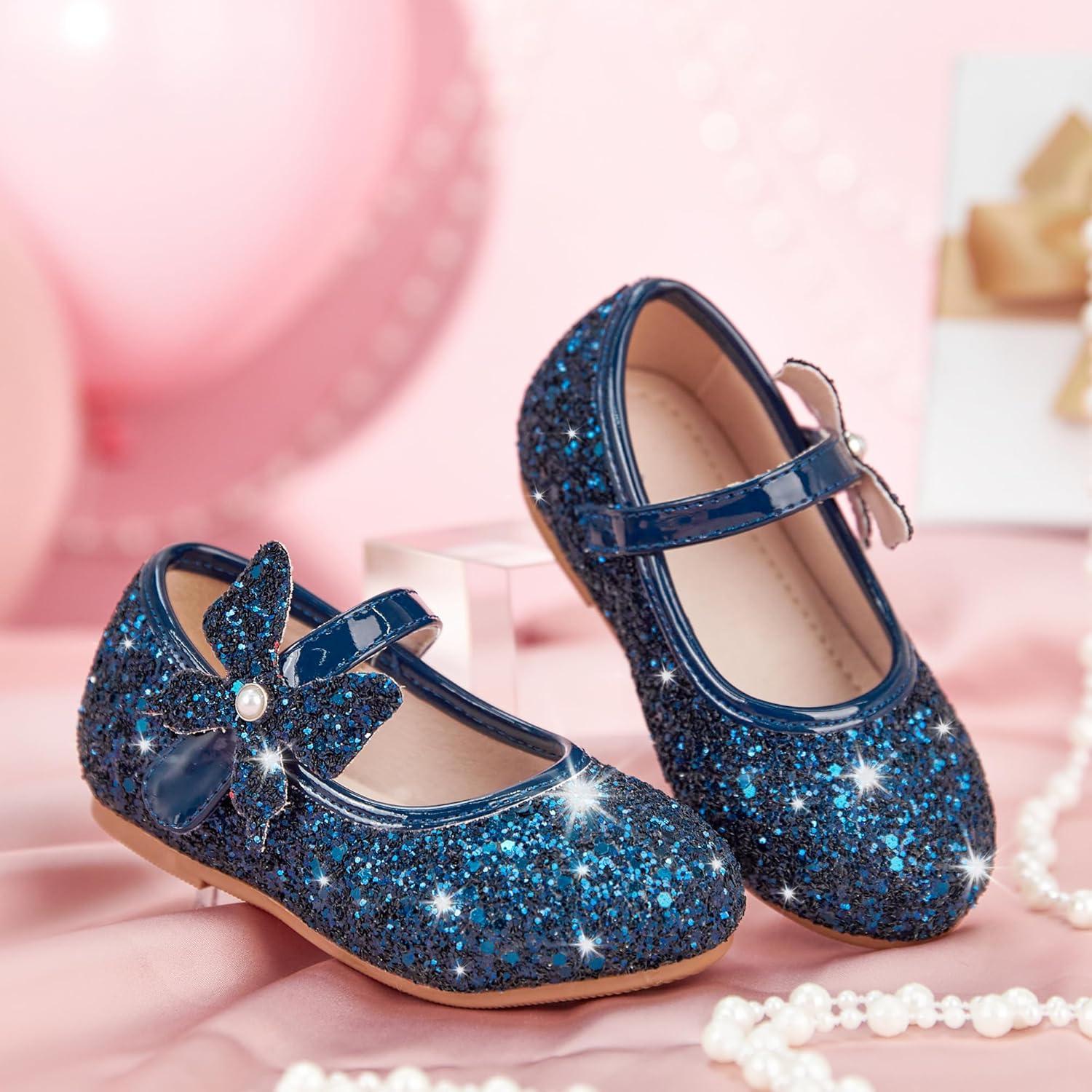 imageKiderence Toddler Girls Dress Shoes Little Kids Mary Janes Ballet Flats ToddlerCk511 Navy Blue