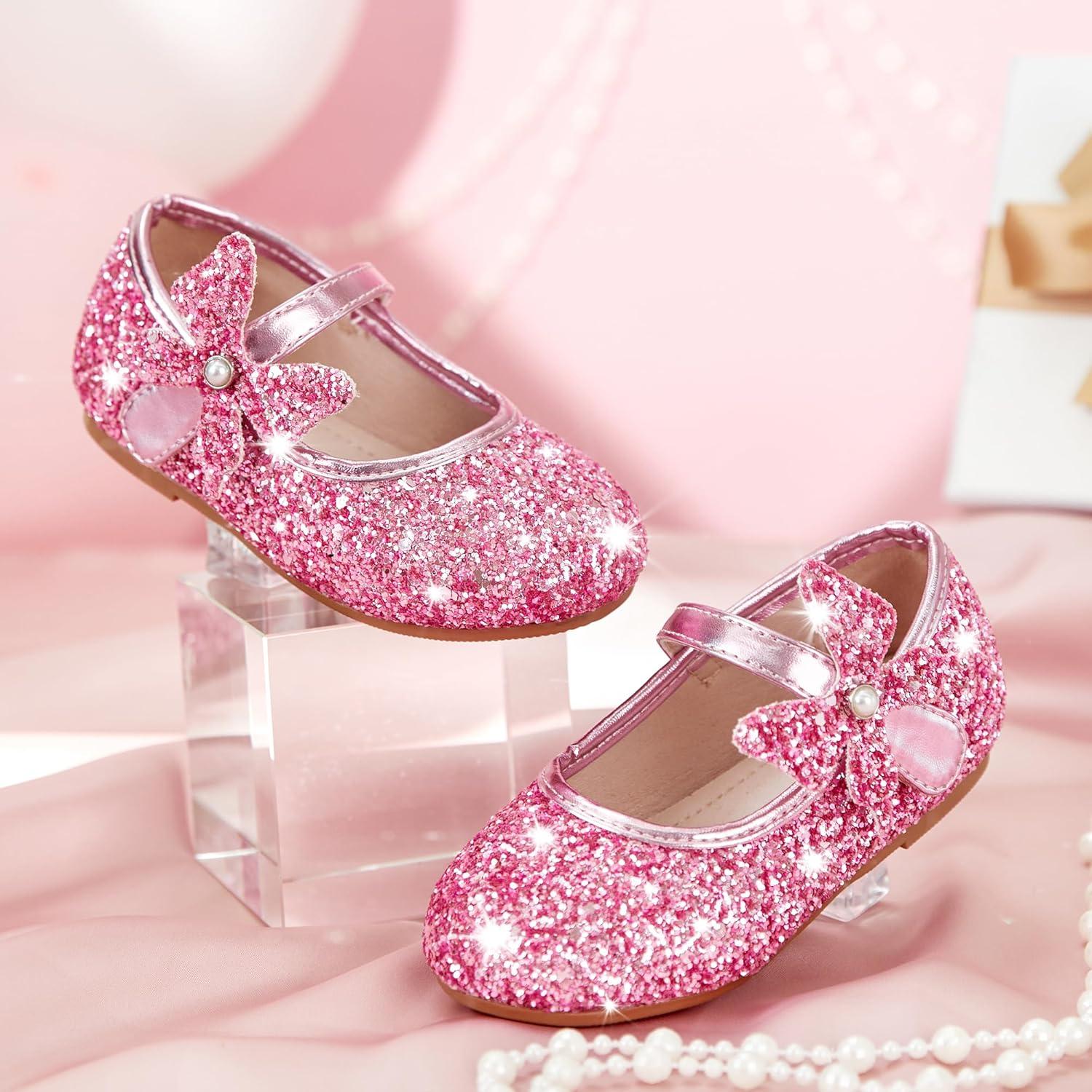 imageKiderence Toddler Girls Dress Shoes Little Kids Mary Janes Ballet Flats ToddlerCk511 Pink