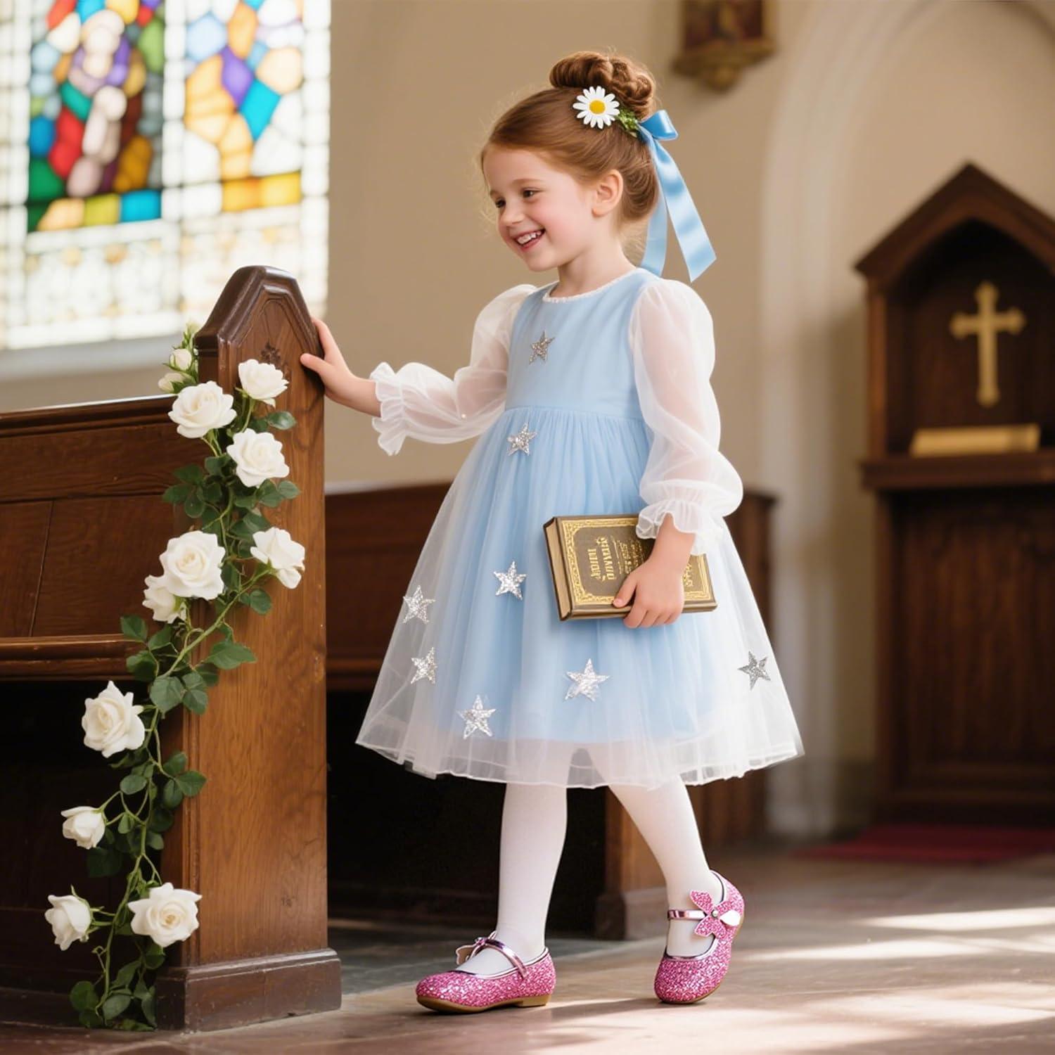 imageKiderence Toddler Girls Dress Shoes Little Kids Mary Janes Ballet Flats ToddlerCk511 Pink