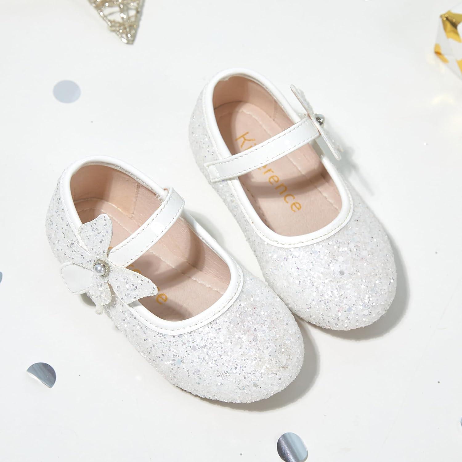 imageKiderence Toddler Girls Dress Shoes Little Kids Mary Janes Ballet Flats ToddlerCk511 White