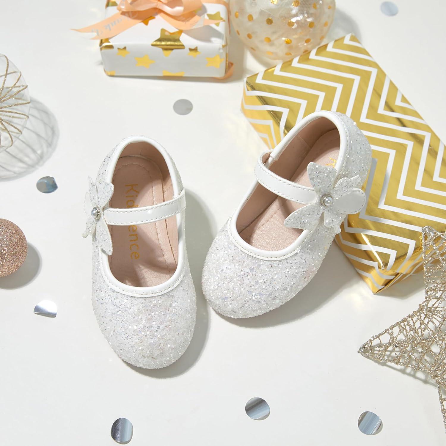 imageKiderence Toddler Girls Dress Shoes Little Kids Mary Janes Ballet Flats ToddlerCk511 White