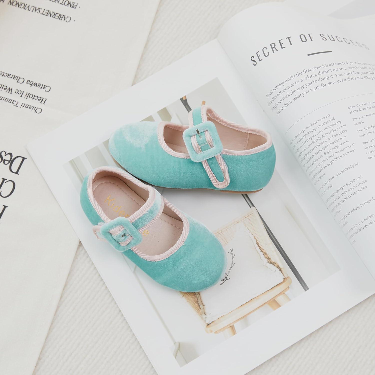 imageKiderence Toddler Girls Dress Shoes Little Kids Mary Janes Ballet Flats ToddlerCk512 Blue