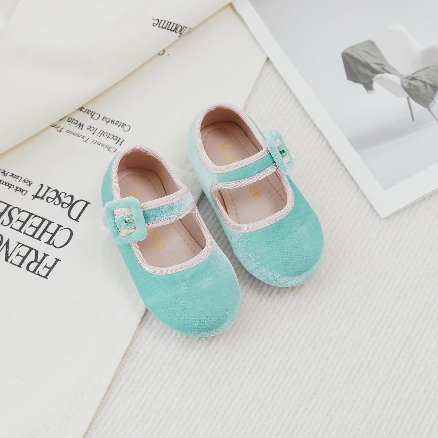 imageKiderence Toddler Girls Dress Shoes Little Kids Mary Janes Ballet Flats ToddlerCk512 Blue