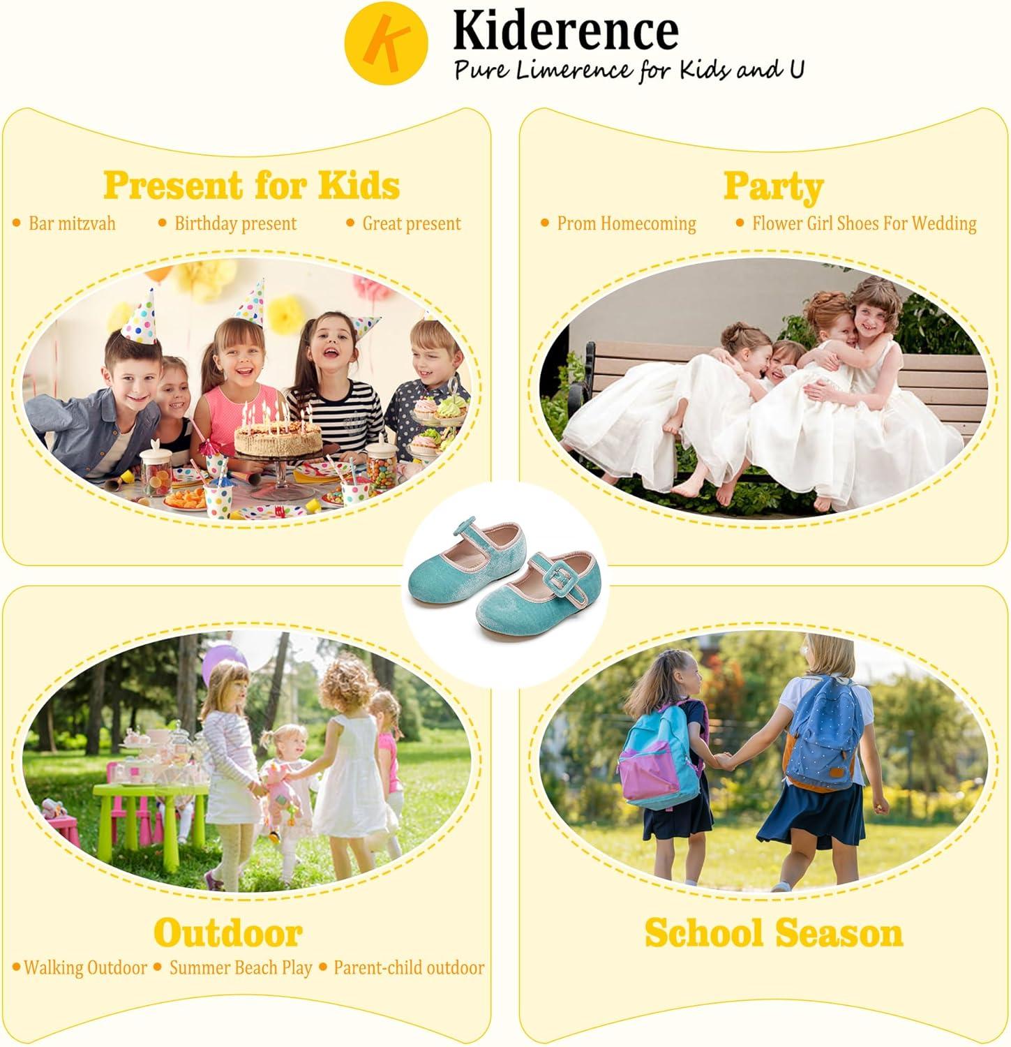 imageKiderence Toddler Girls Dress Shoes Little Kids Mary Janes Ballet Flats ToddlerCk512 Blue