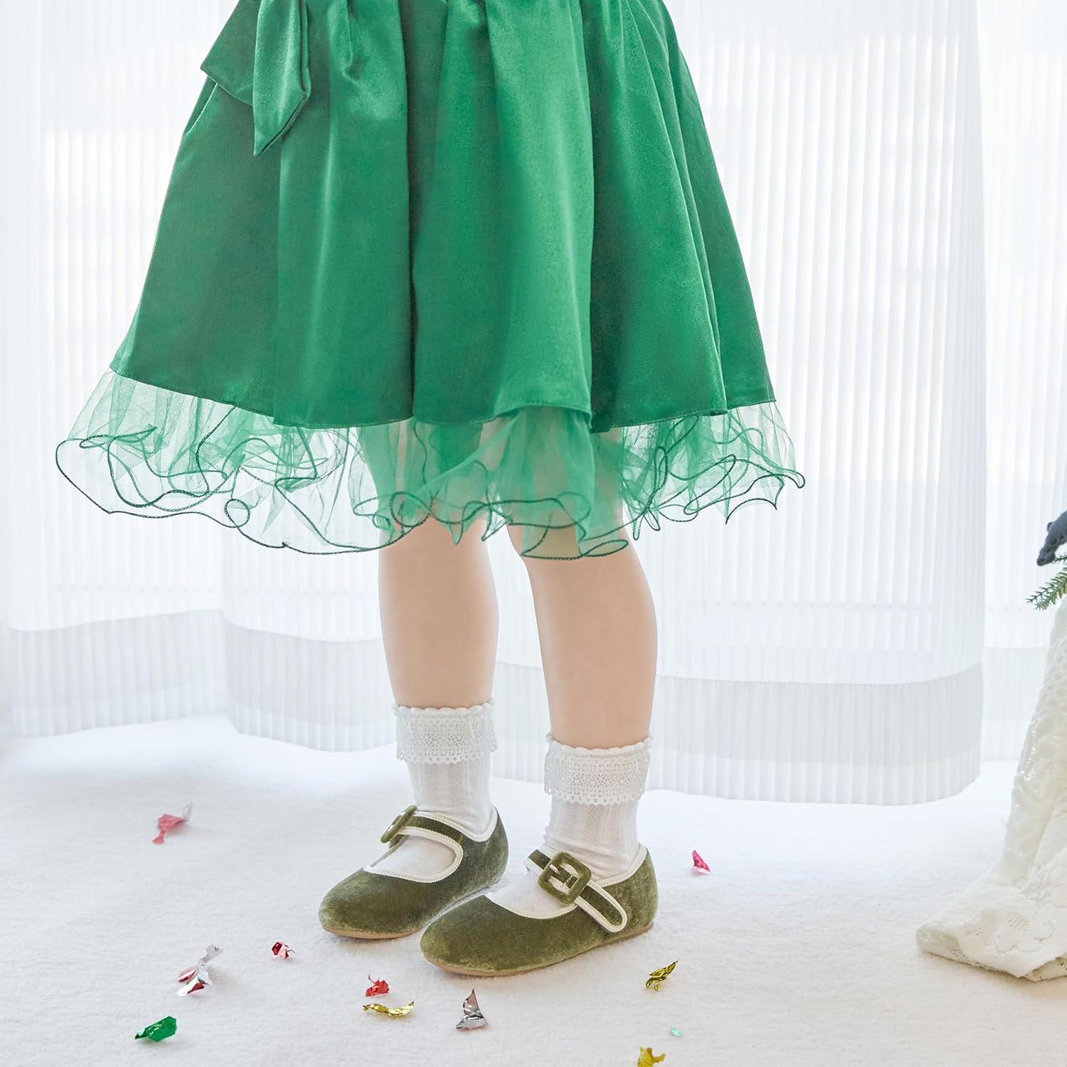 imageKiderence Toddler Girls Dress Shoes Little Kids Mary Janes Ballet Flats ToddlerCk512 Green