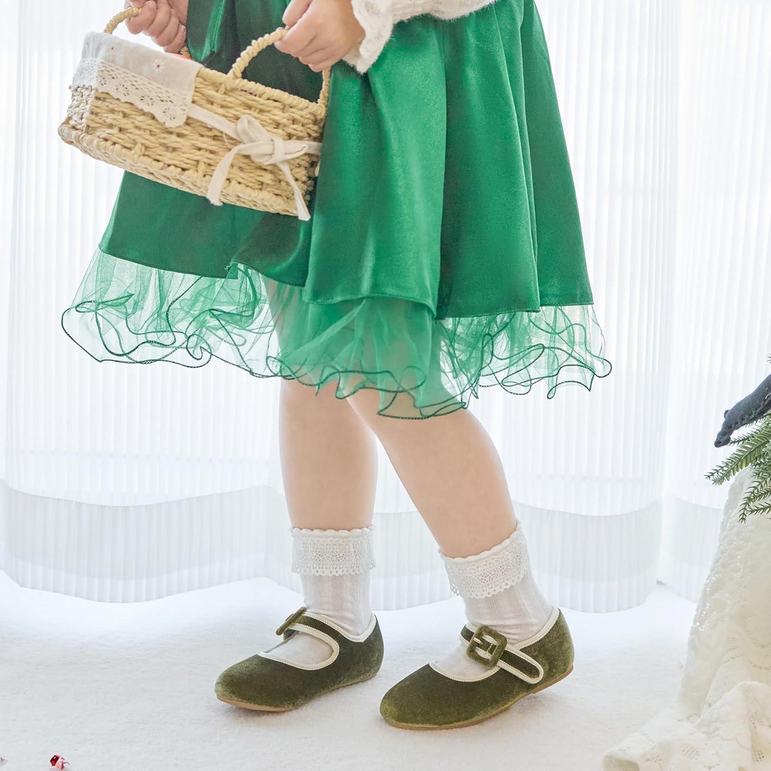 imageKiderence Toddler Girls Dress Shoes Little Kids Mary Janes Ballet Flats ToddlerCk512 Green