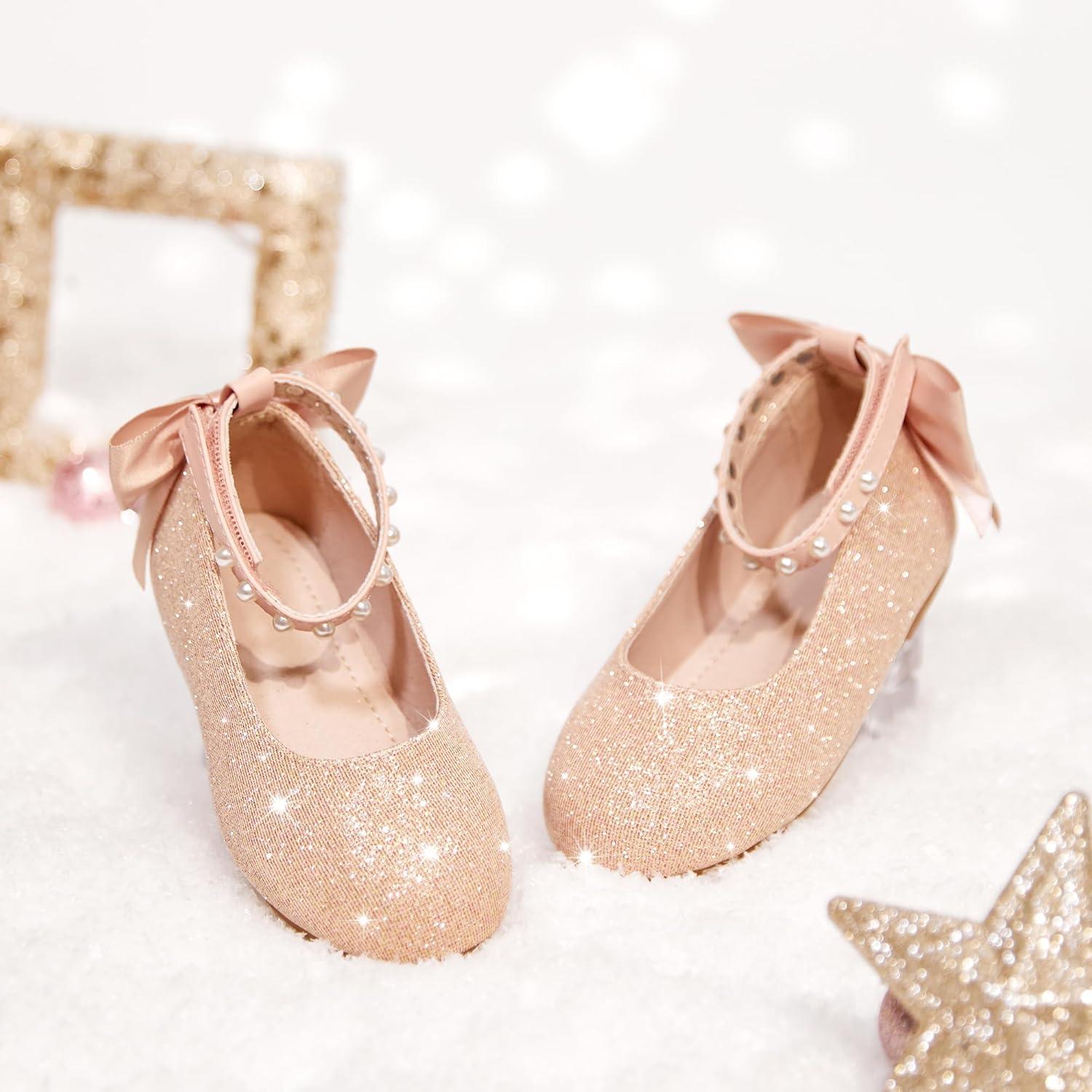 imageKiderence Toddler Girls Dress Shoes Little Kids Mary Janes Ballet Flats ToddlerCk601 Pink