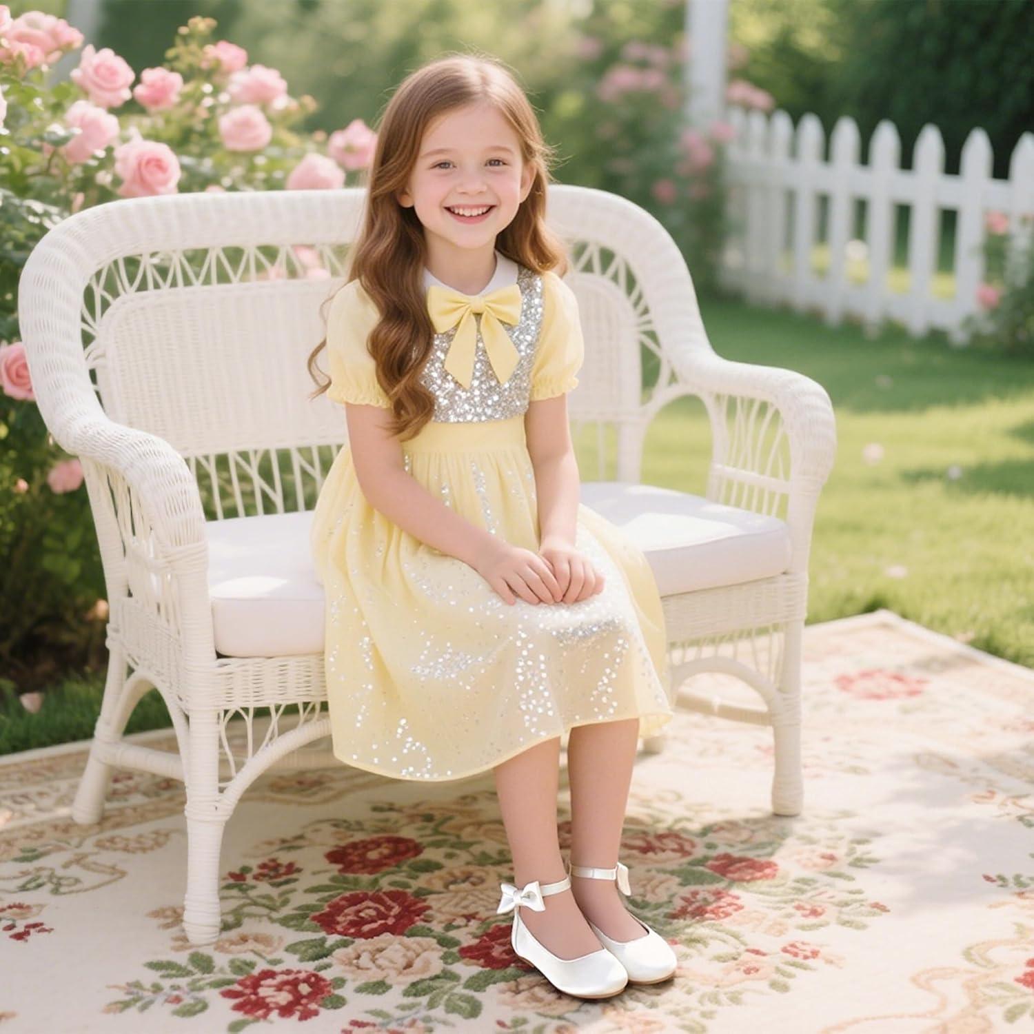 imageKiderence Toddler Girls Dress Shoes Little Kids Mary Janes Ballet Flats ToddlerCk604 White