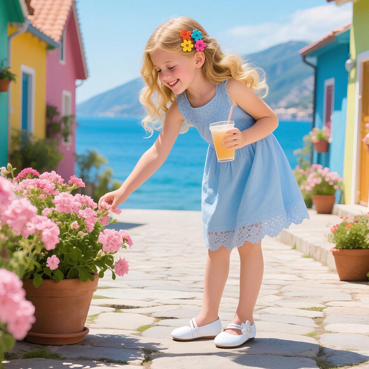 imageKiderence Toddler Girls Dress Shoes Little Kids Mary Janes Ballet Flats ToddlerCk605 White