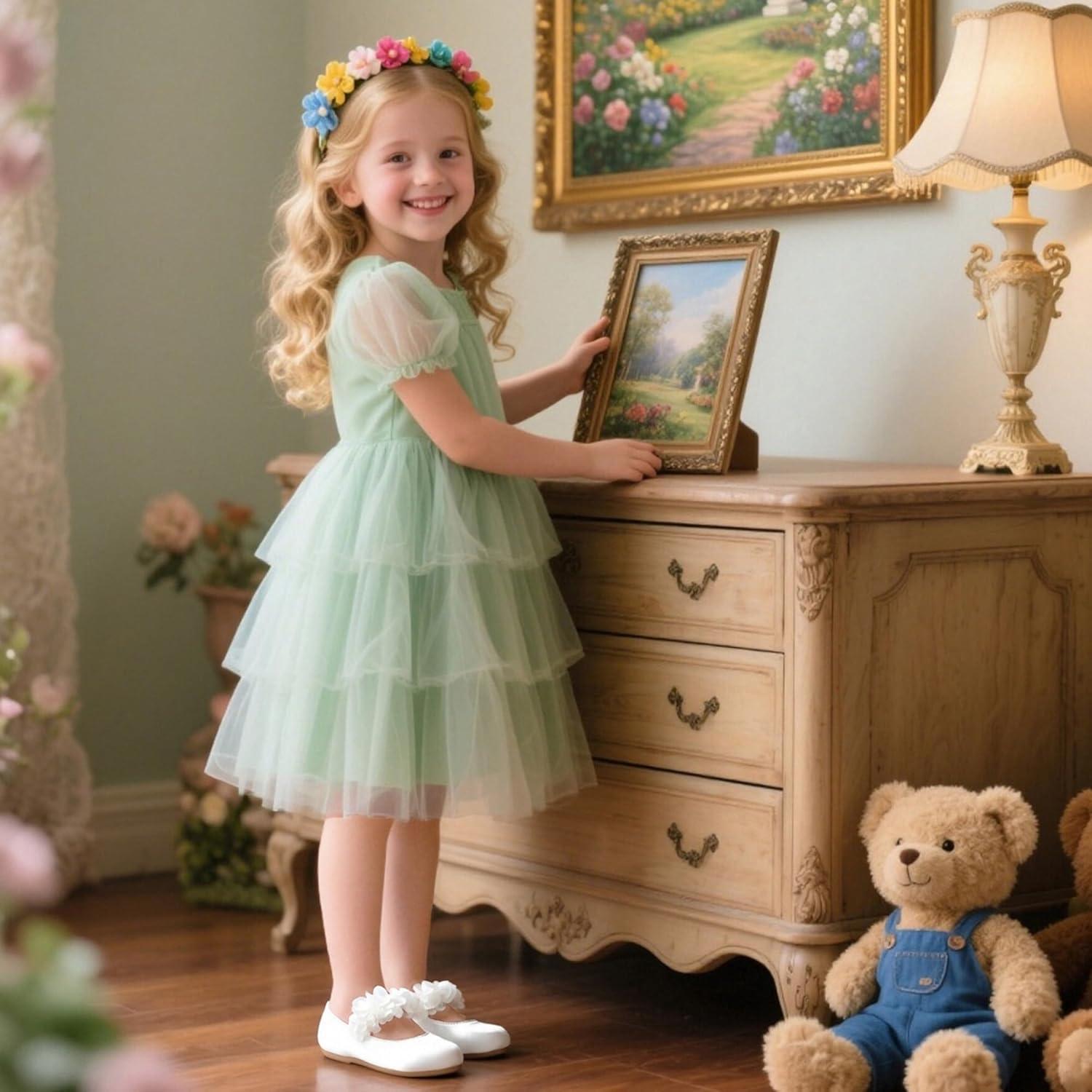 imageKiderence Toddler Girls Dress Shoes Little Kids Mary Janes Ballet Flats ToddlerCk606 White