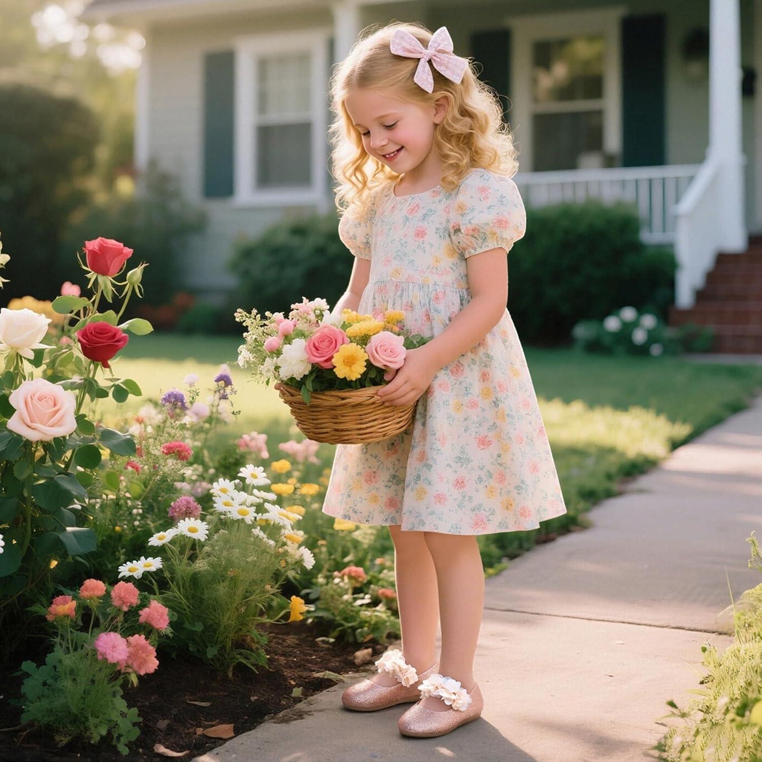 imageKiderence Toddler Girls Dress Shoes Little Kids Mary Janes Ballet Flats ToddlerCk607 Pink