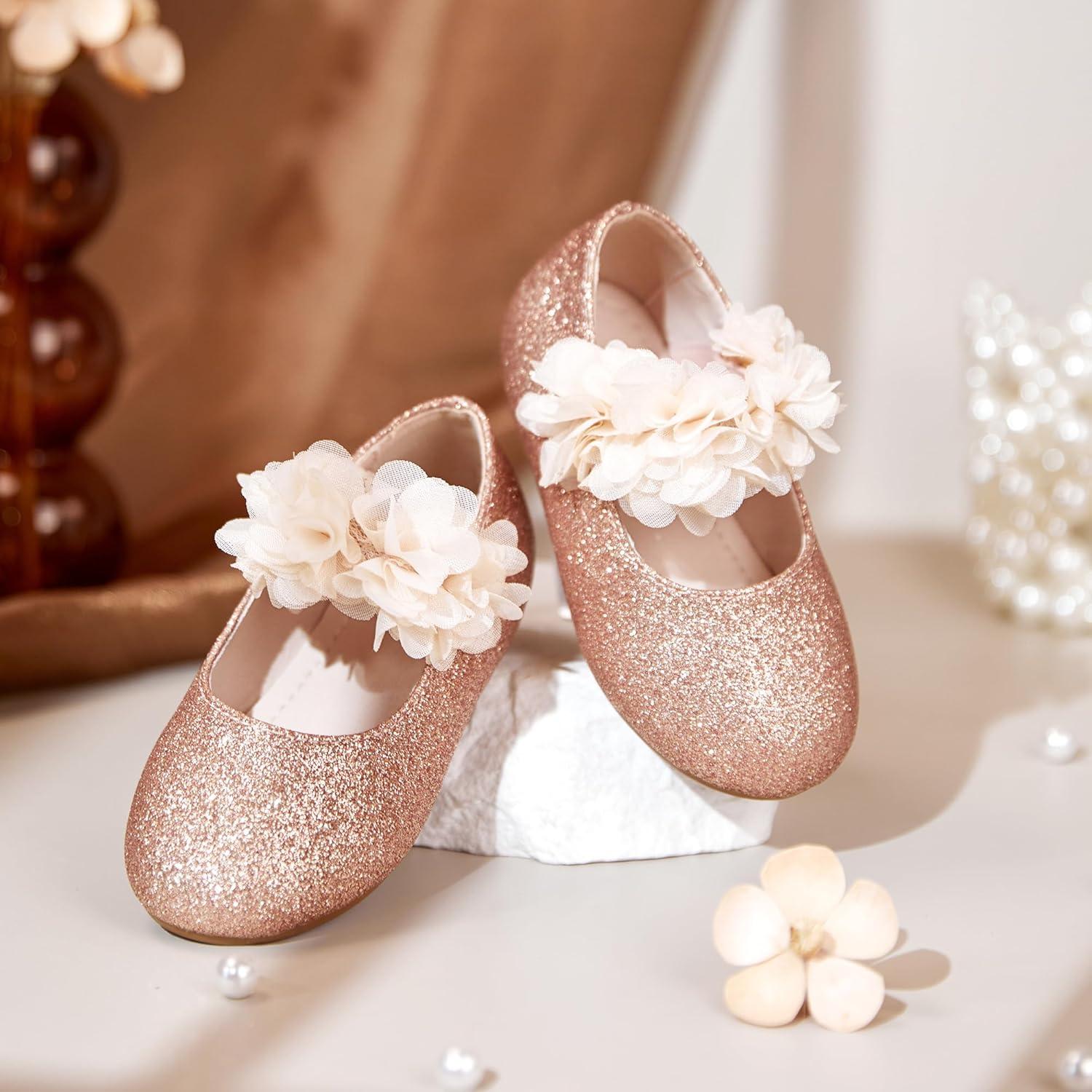 imageKiderence Toddler Girls Dress Shoes Little Kids Mary Janes Ballet Flats ToddlerCk607 Pink