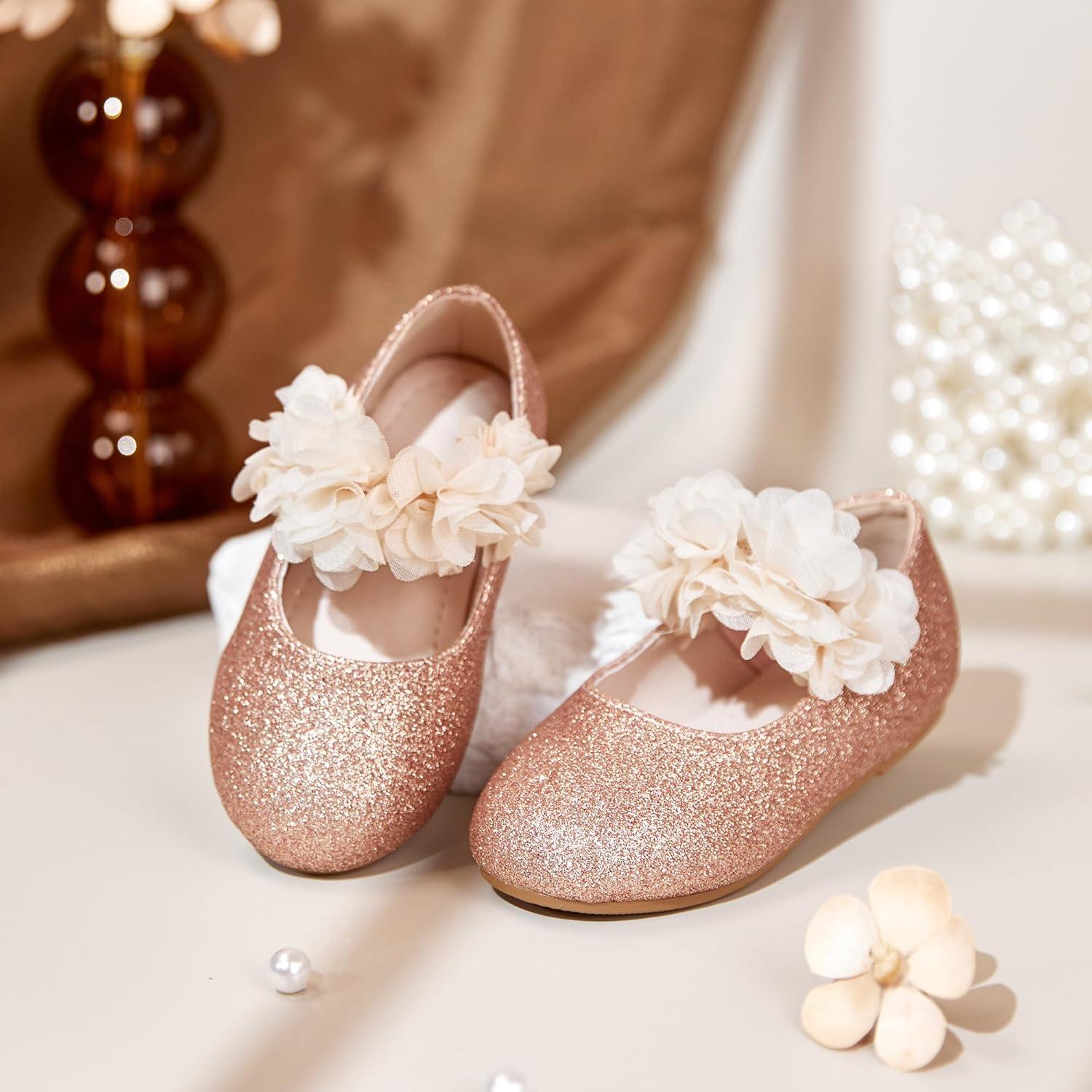 imageKiderence Toddler Girls Dress Shoes Little Kids Mary Janes Ballet Flats ToddlerCk607 Pink