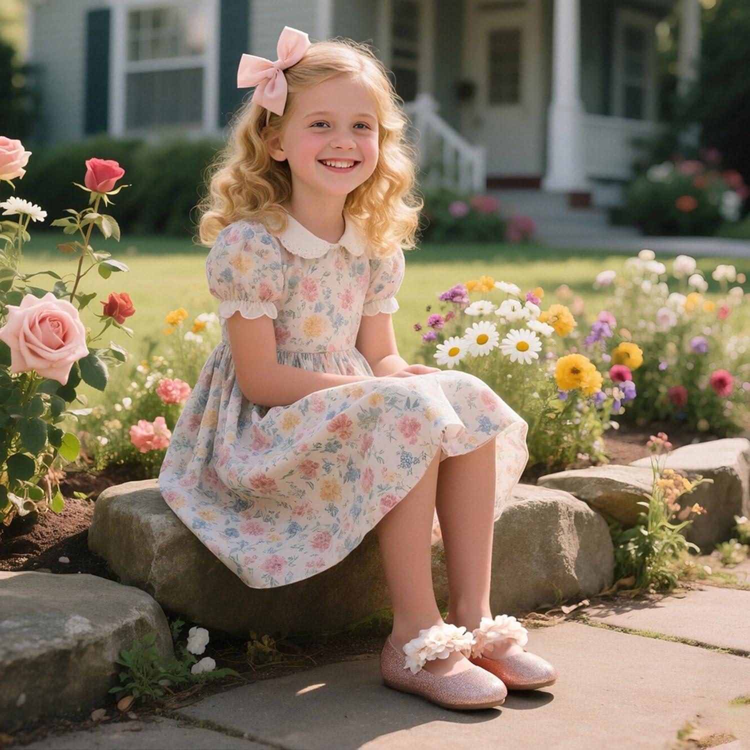 imageKiderence Toddler Girls Dress Shoes Little Kids Mary Janes Ballet Flats ToddlerCk607 Pink