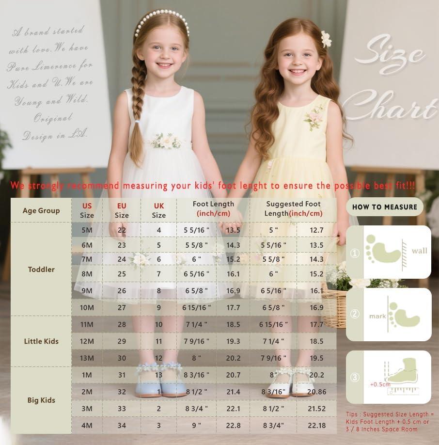 imageKiderence Toddler Girls Dress Shoes Little Kids Mary Janes Ballet Flats ToddlerCk607 White