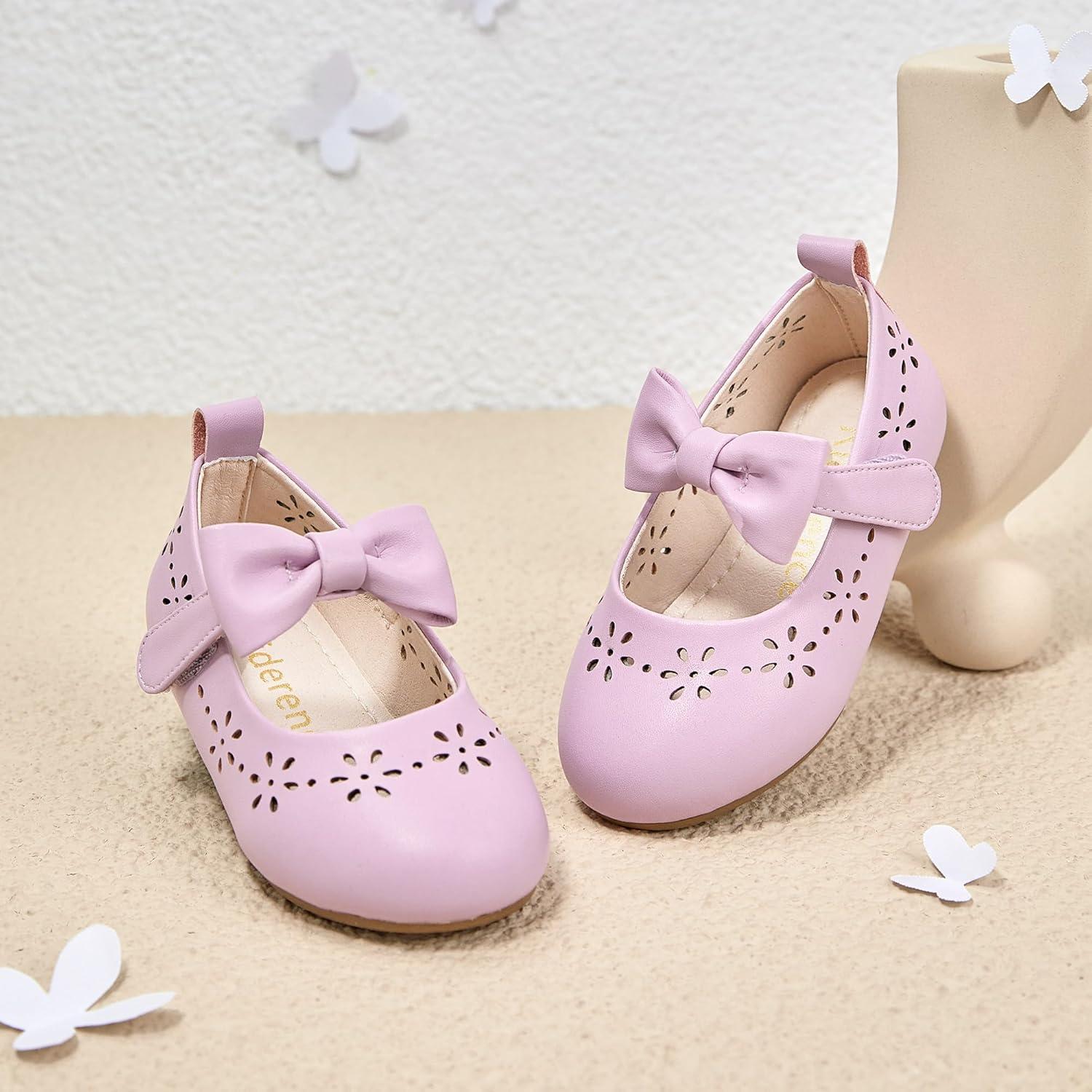 imageKiderence Toddler Girls Dress Shoes Little Kids Mary Janes Ballet Flats ToddlerCk901 Purple