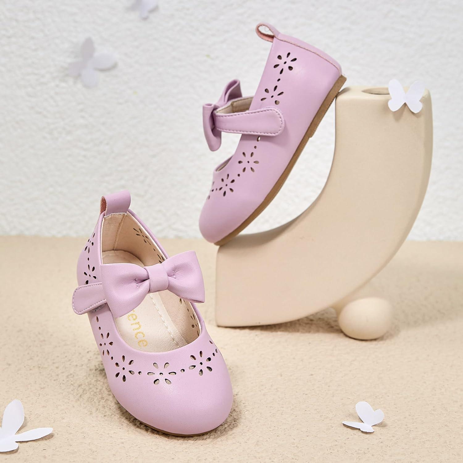 imageKiderence Toddler Girls Dress Shoes Little Kids Mary Janes Ballet Flats ToddlerCk901 Purple