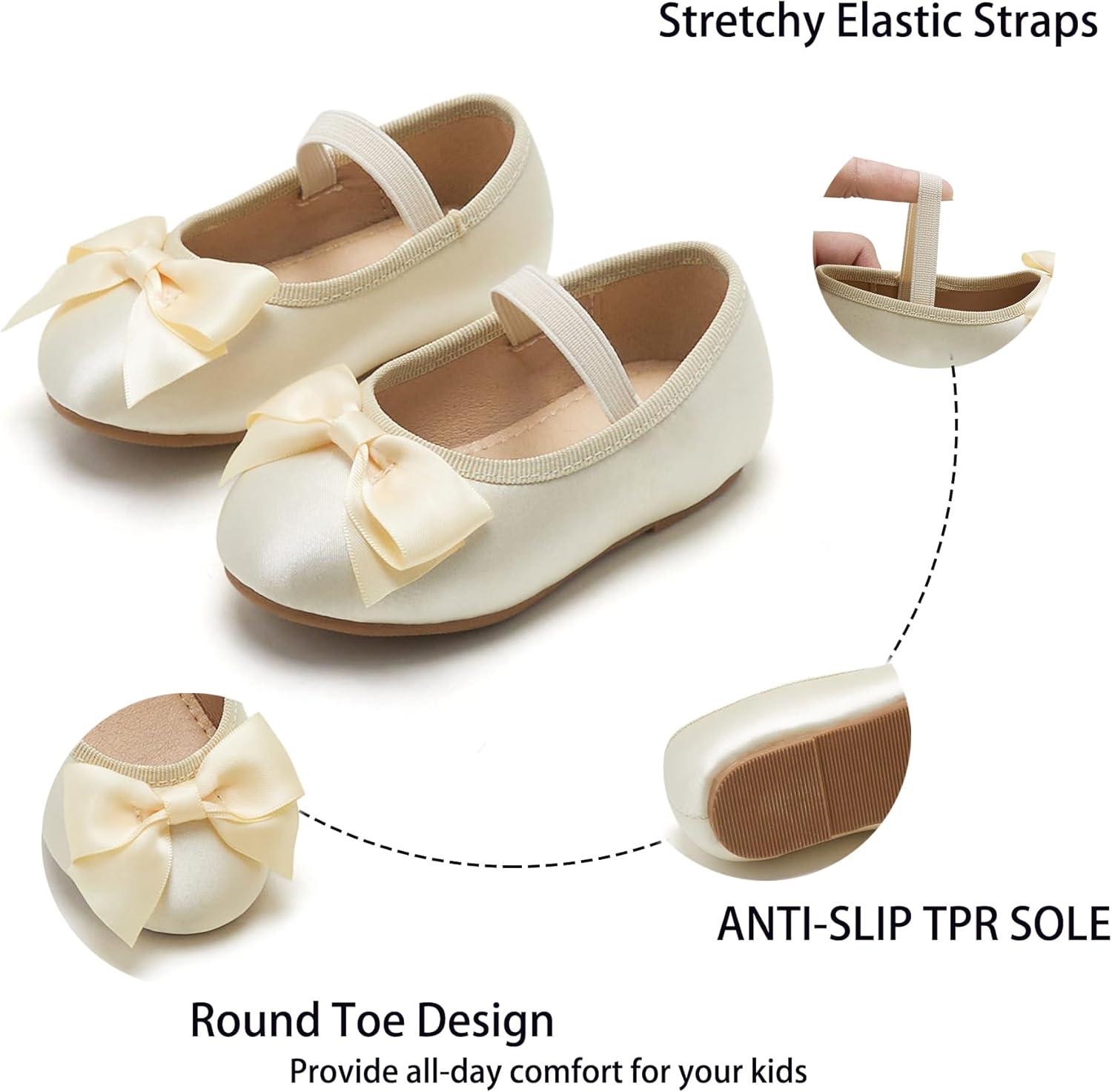 imageKiderence Toddler Girls Dress Shoes Little Kids Mary Janes Ballet Flats ToddlerCk903 Gold