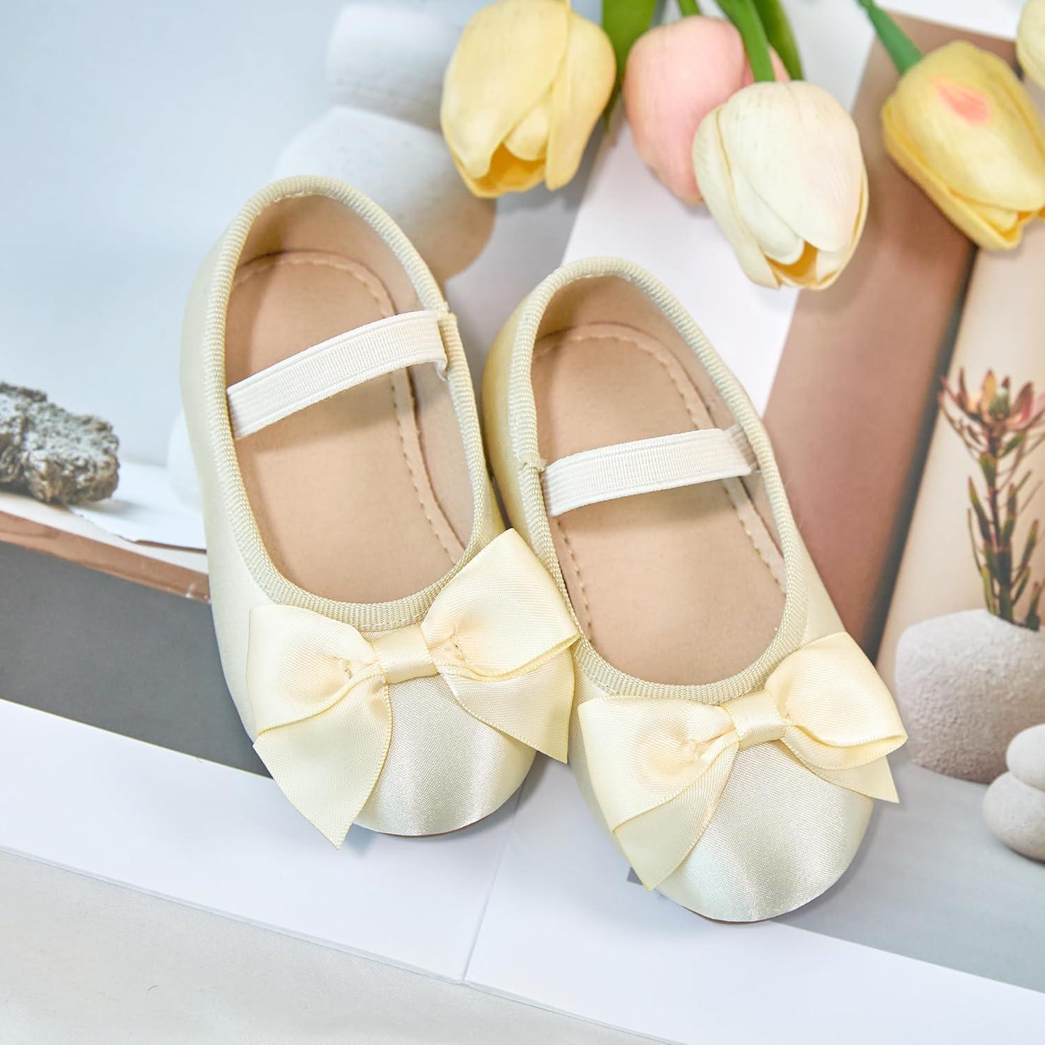 imageKiderence Toddler Girls Dress Shoes Little Kids Mary Janes Ballet Flats ToddlerCk903 Gold