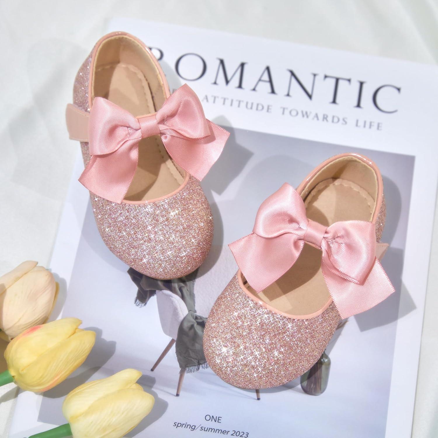 imageKiderence Toddler Girls Dress Shoes Little Kids Mary Janes Ballet Flats ToddlerCk904 Pink