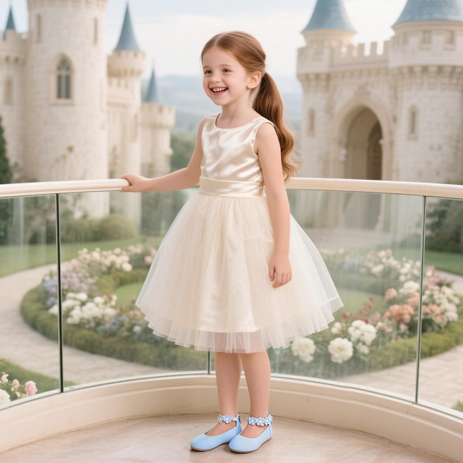 imageKiderence Toddler Girls Dress Shoes Little Kids Mary Janes Ballet Flats ToddlerCk921 Light Blue