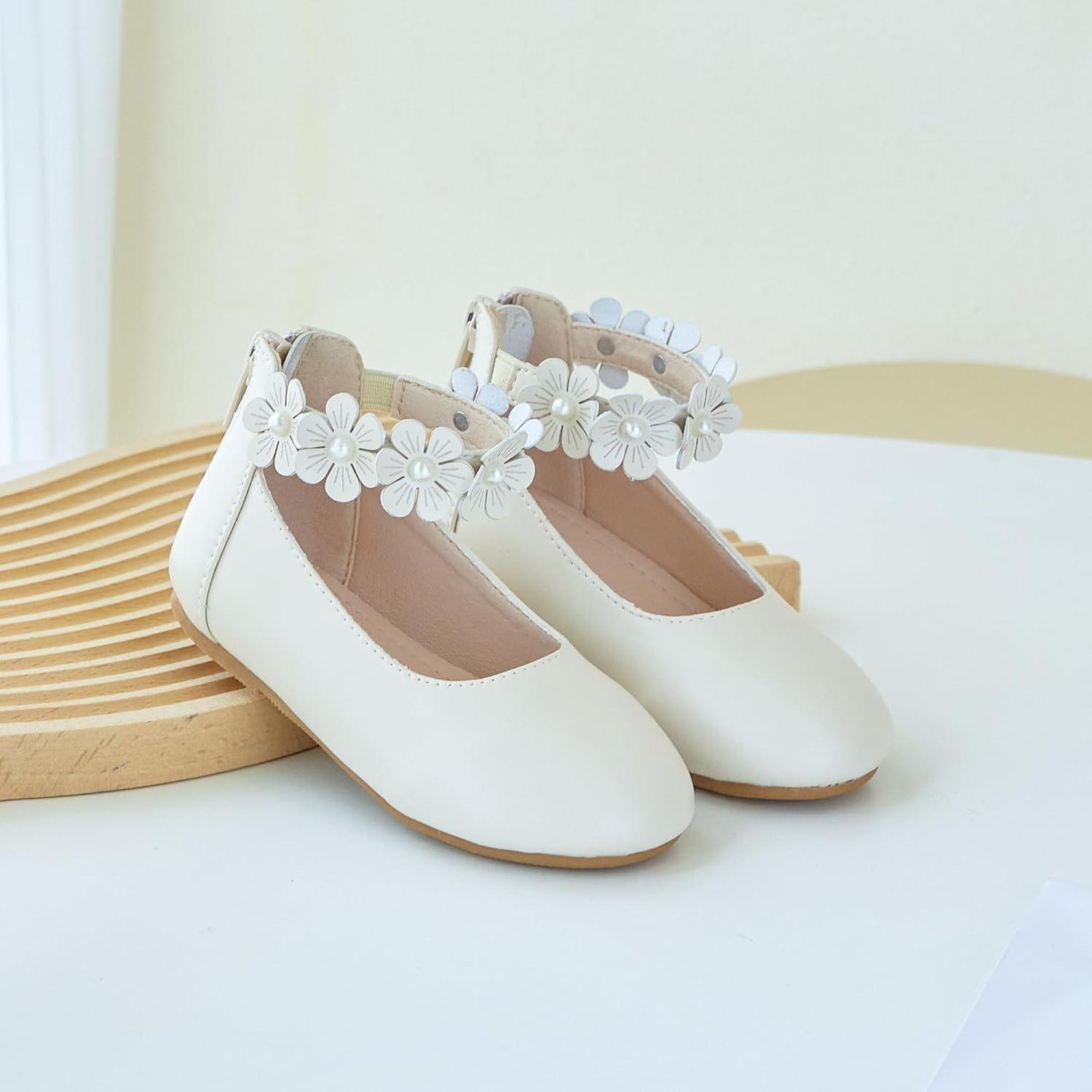 imageKiderence Toddler Girls Dress Shoes Little Kids Mary Janes Ballet Flats ToddlerCk921 Off White