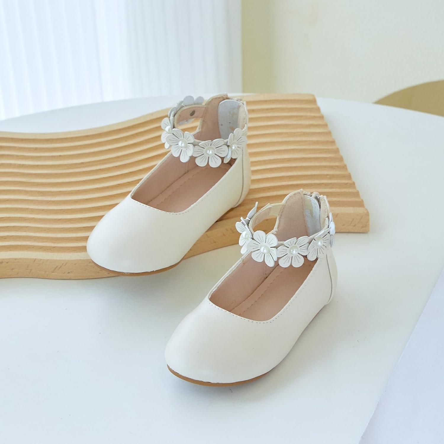 imageKiderence Toddler Girls Dress Shoes Little Kids Mary Janes Ballet Flats ToddlerCk921 Off White