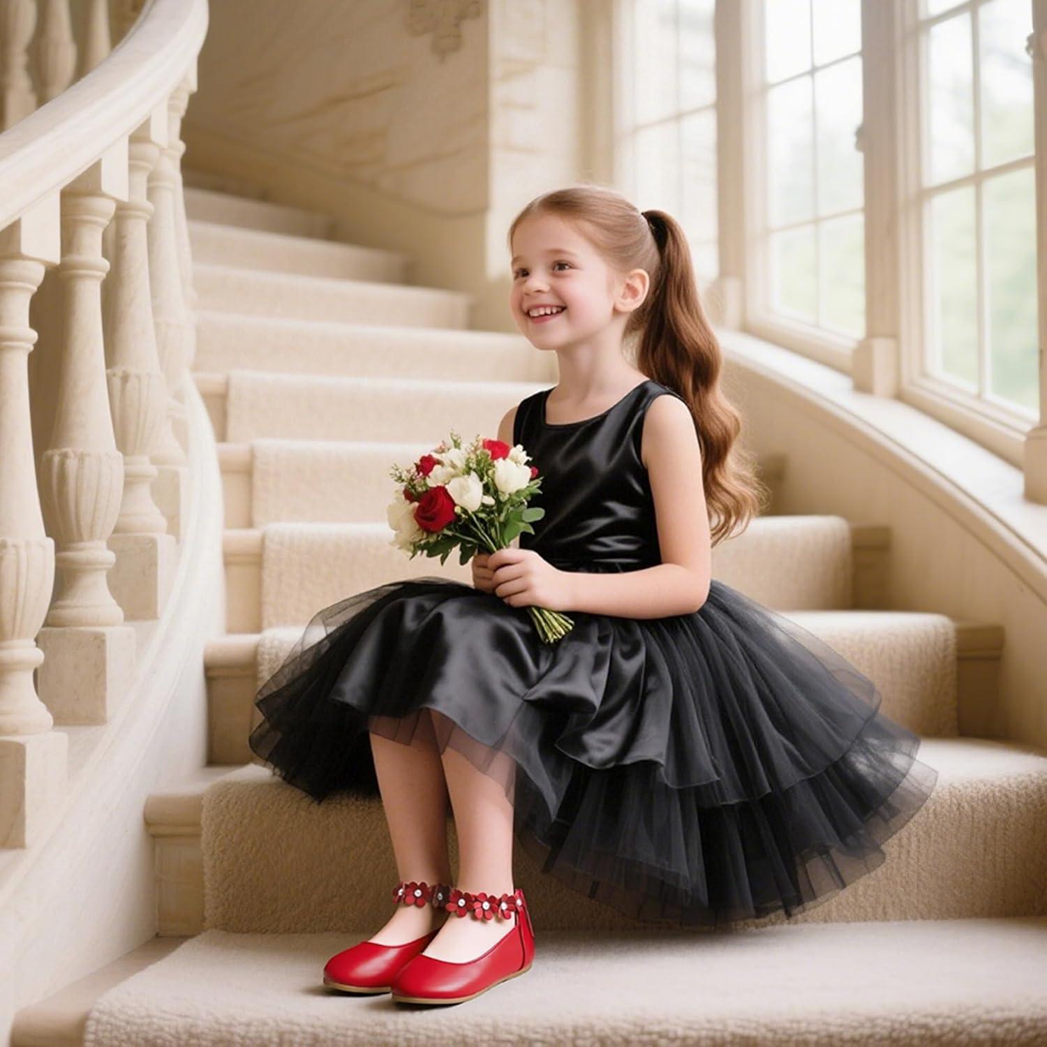 imageKiderence Toddler Girls Dress Shoes Little Kids Mary Janes Ballet Flats ToddlerCk921 Red