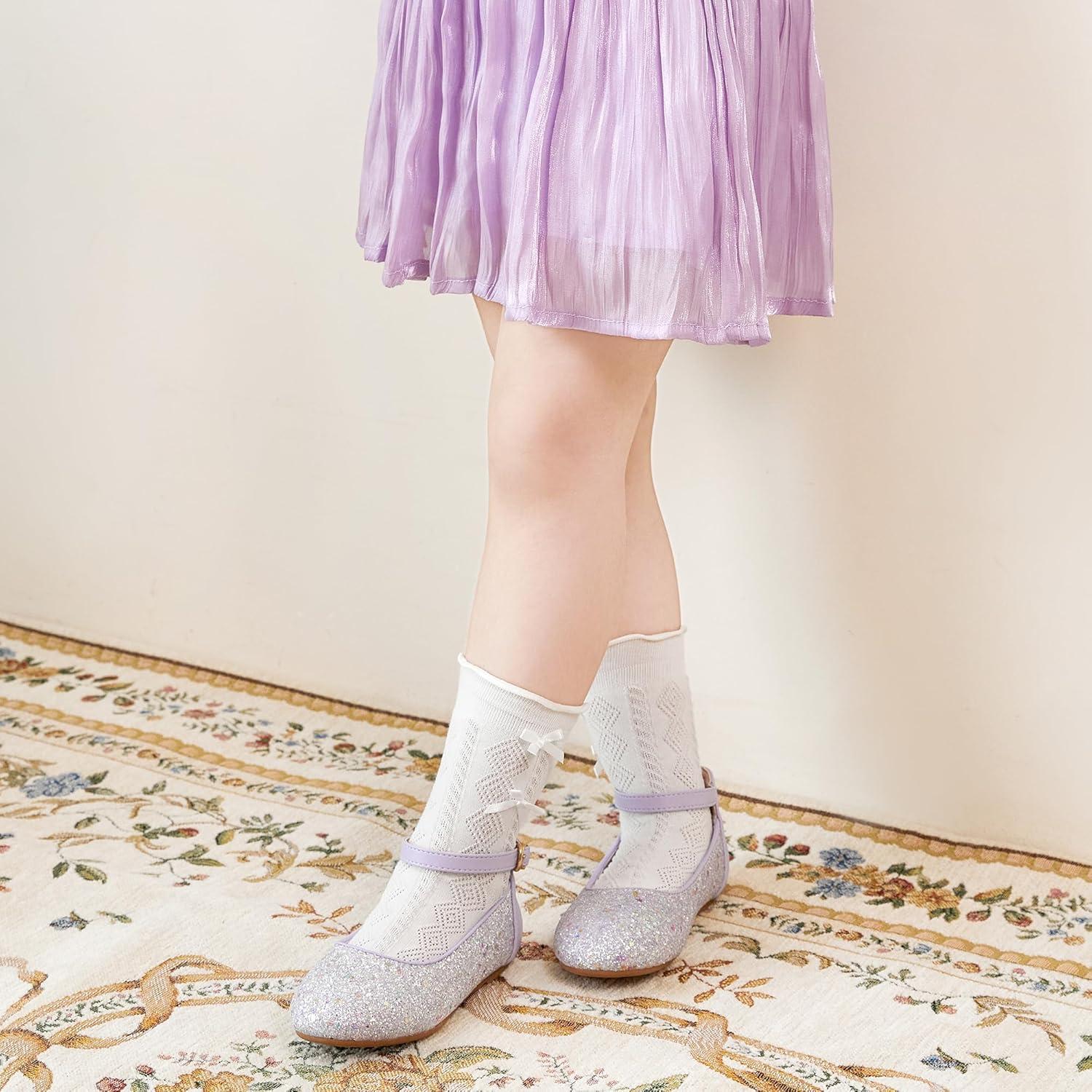 imageKiderence Toddler Girls Dress Shoes Little Kids Mary Janes Ballet Flats ToddlerCk922 Purple