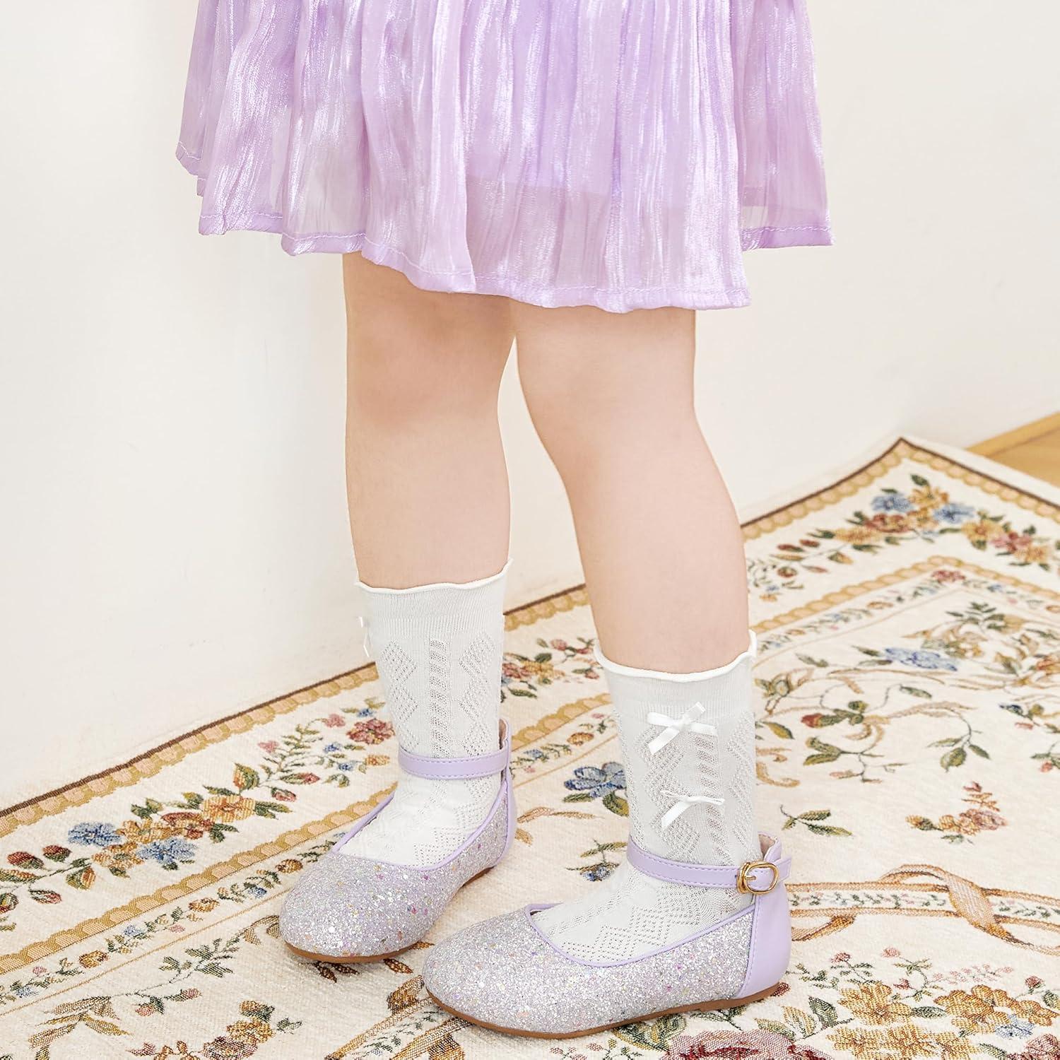 imageKiderence Toddler Girls Dress Shoes Little Kids Mary Janes Ballet Flats ToddlerCk922 Purple