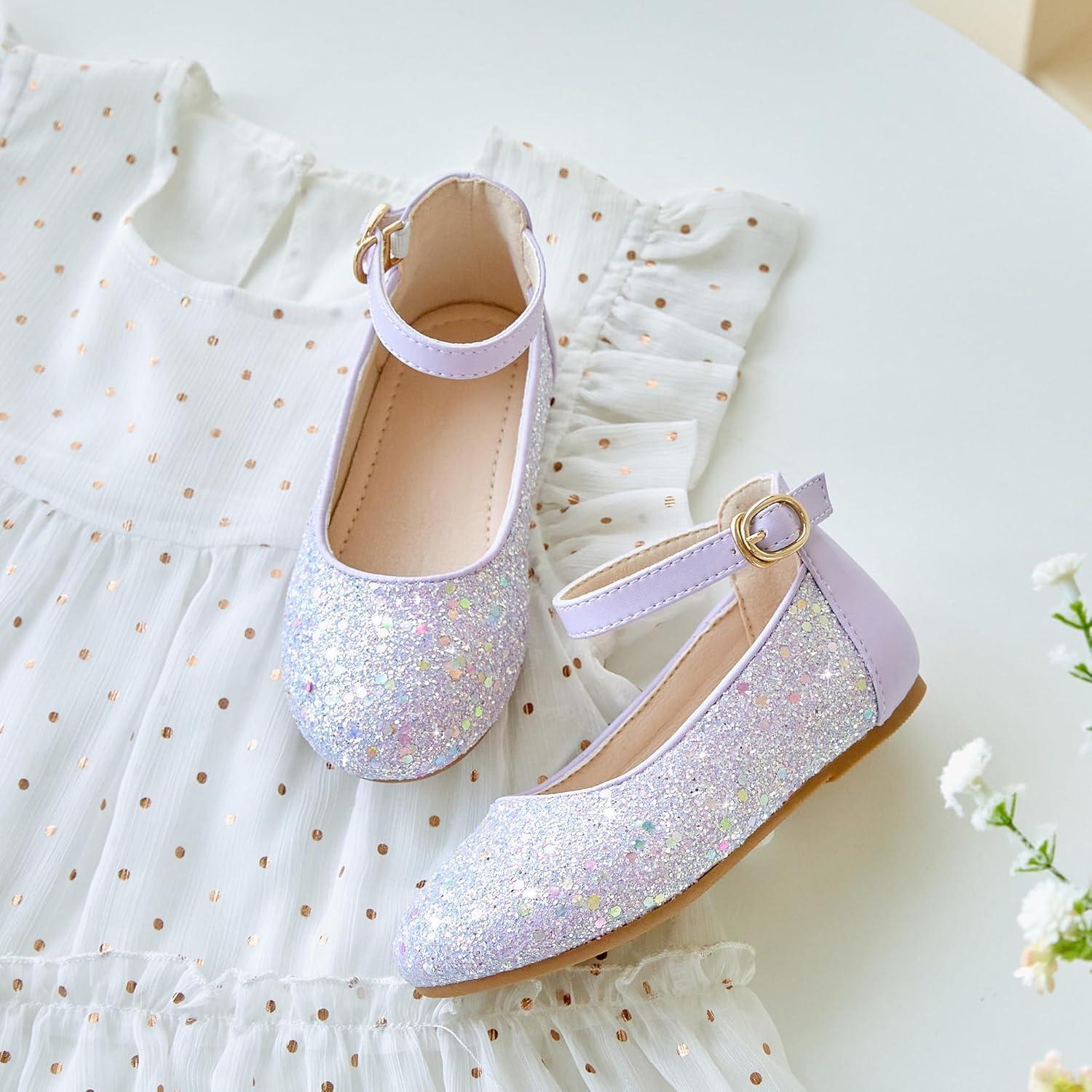 imageKiderence Toddler Girls Dress Shoes Little Kids Mary Janes Ballet Flats ToddlerCk922 Purple