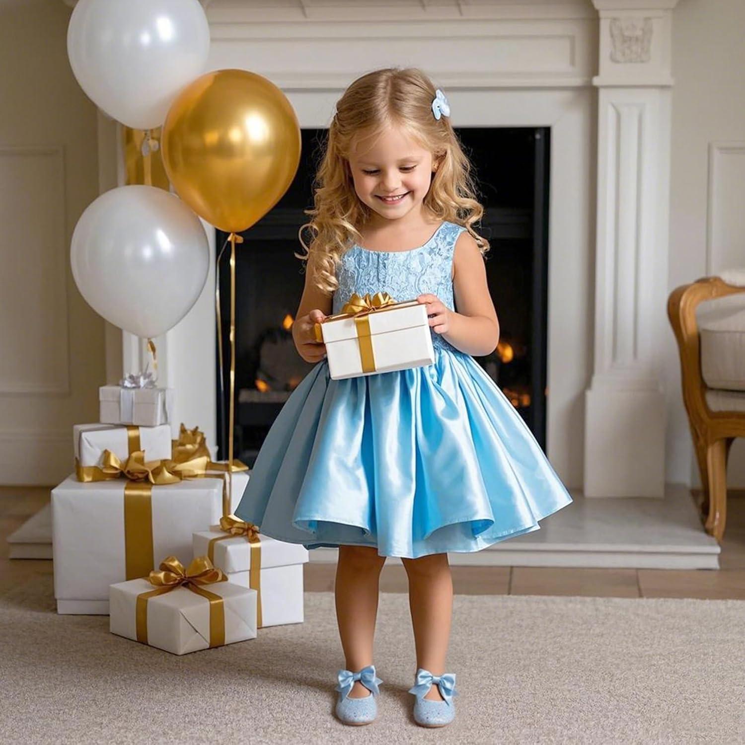 imageKiderence Toddler Girls Dress Shoes Little Kids Mary Janes Ballet Flats ToddlerCk923 Blue