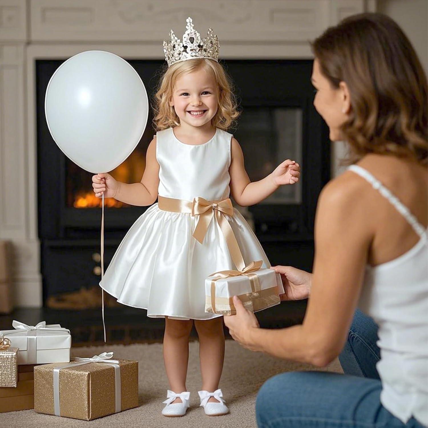 imageKiderence Toddler Girls Dress Shoes Little Kids Mary Janes Ballet Flats ToddlerCk923 White