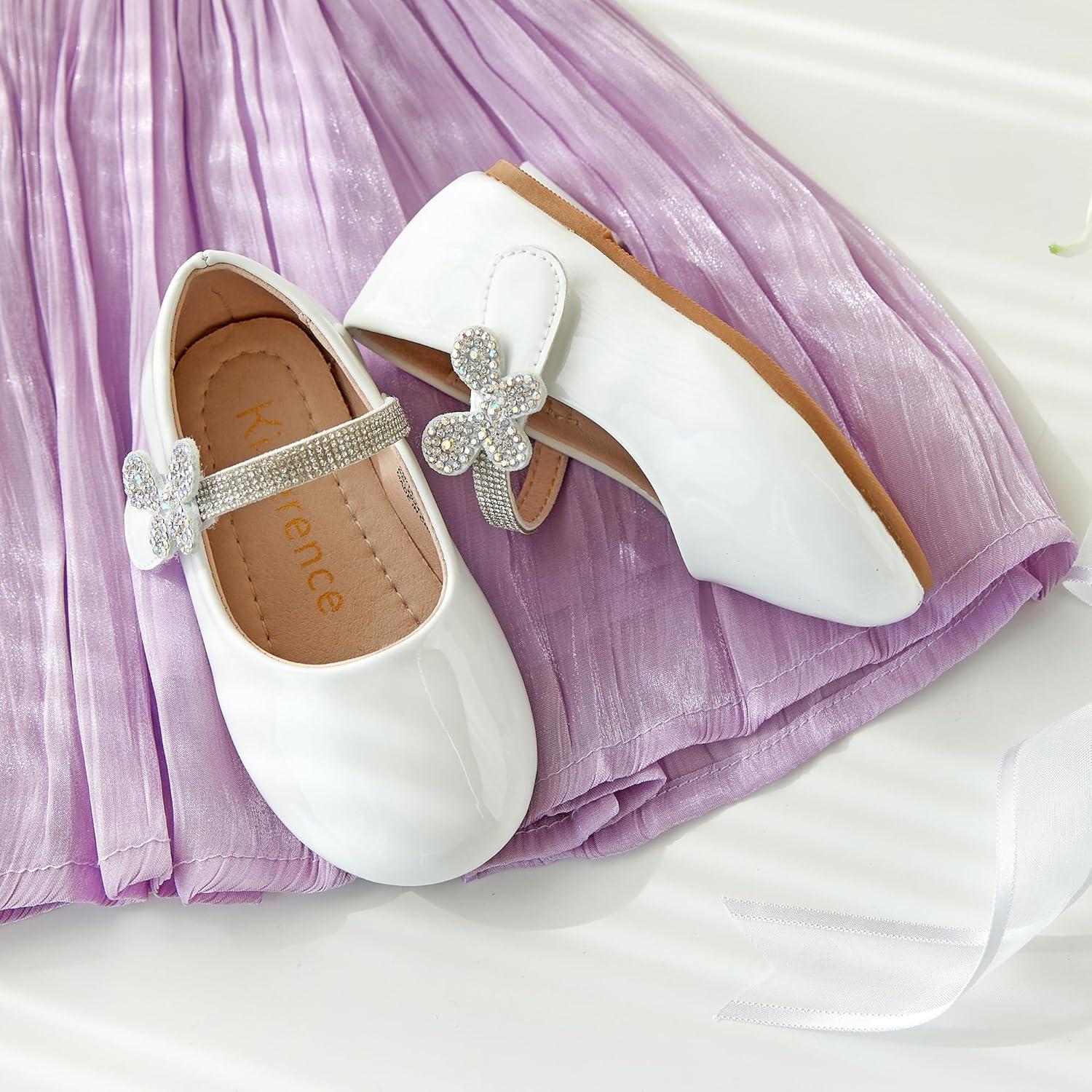 imageKiderence Toddler Girls Dress Shoes Little Kids Mary Janes Ballet Flats ToddlerCk925 White