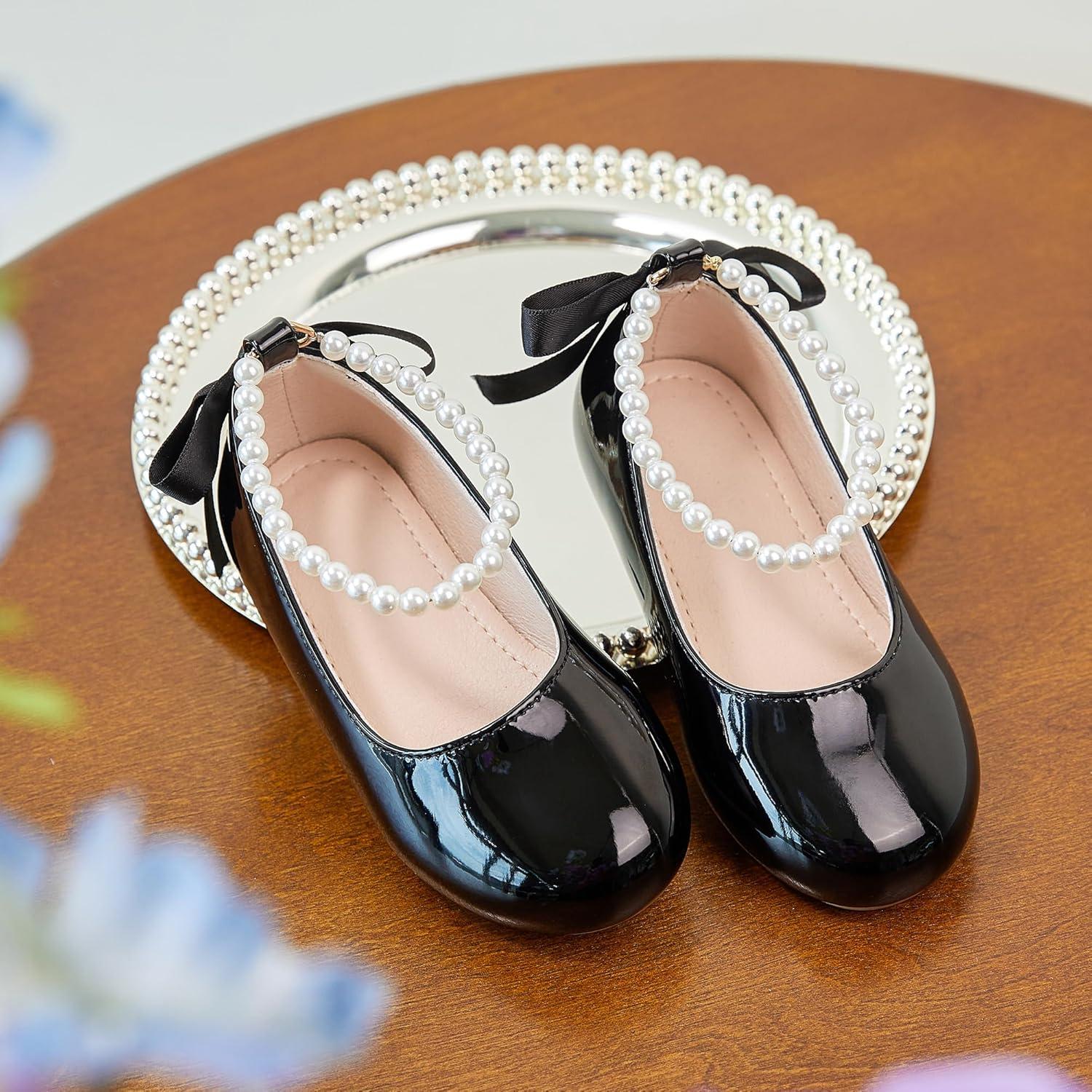 imageKiderence Toddler Girls Dress Shoes Little Kids Mary Janes Ballet Flats ToddlerCk926 Black